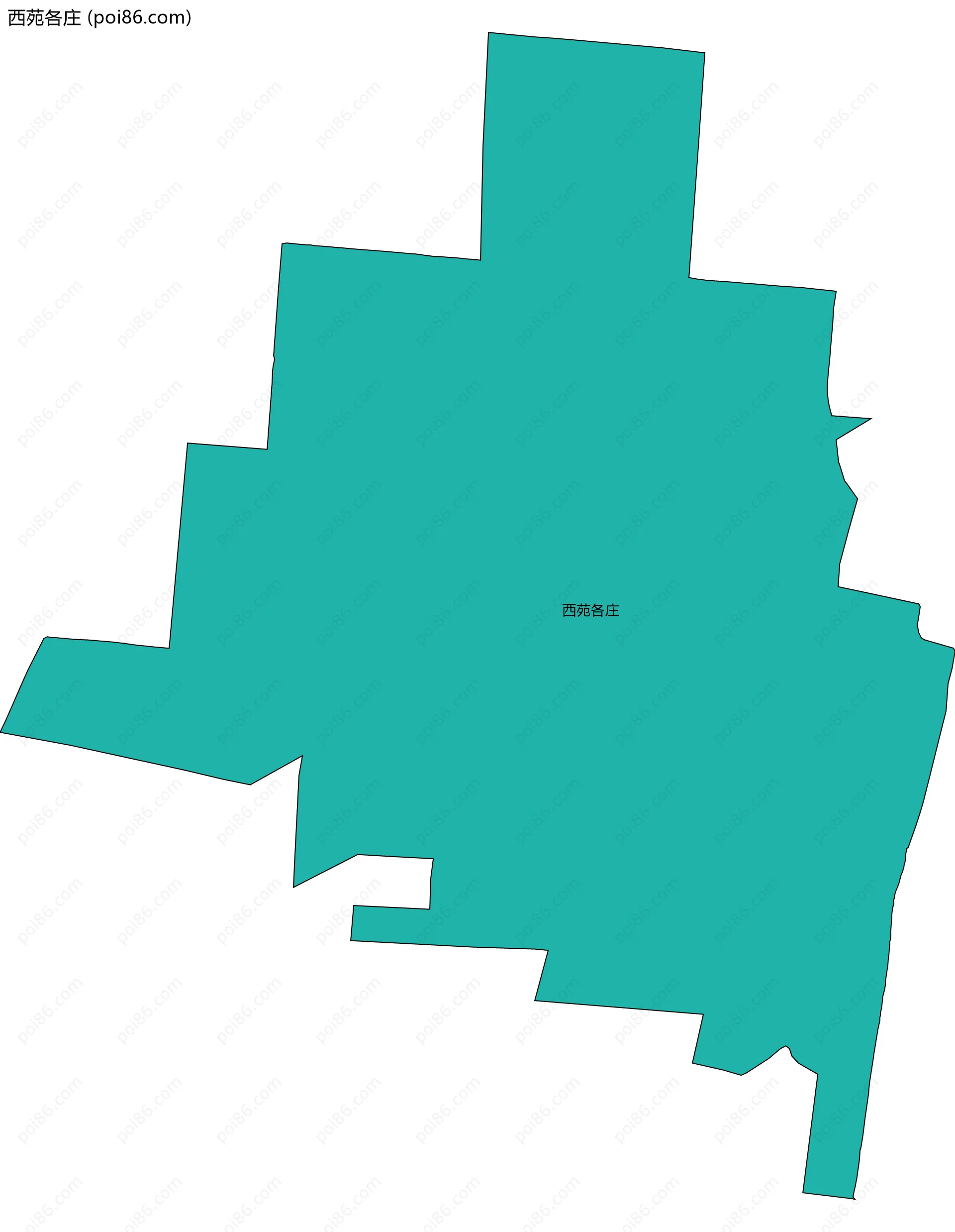 西苑各庄边界地图