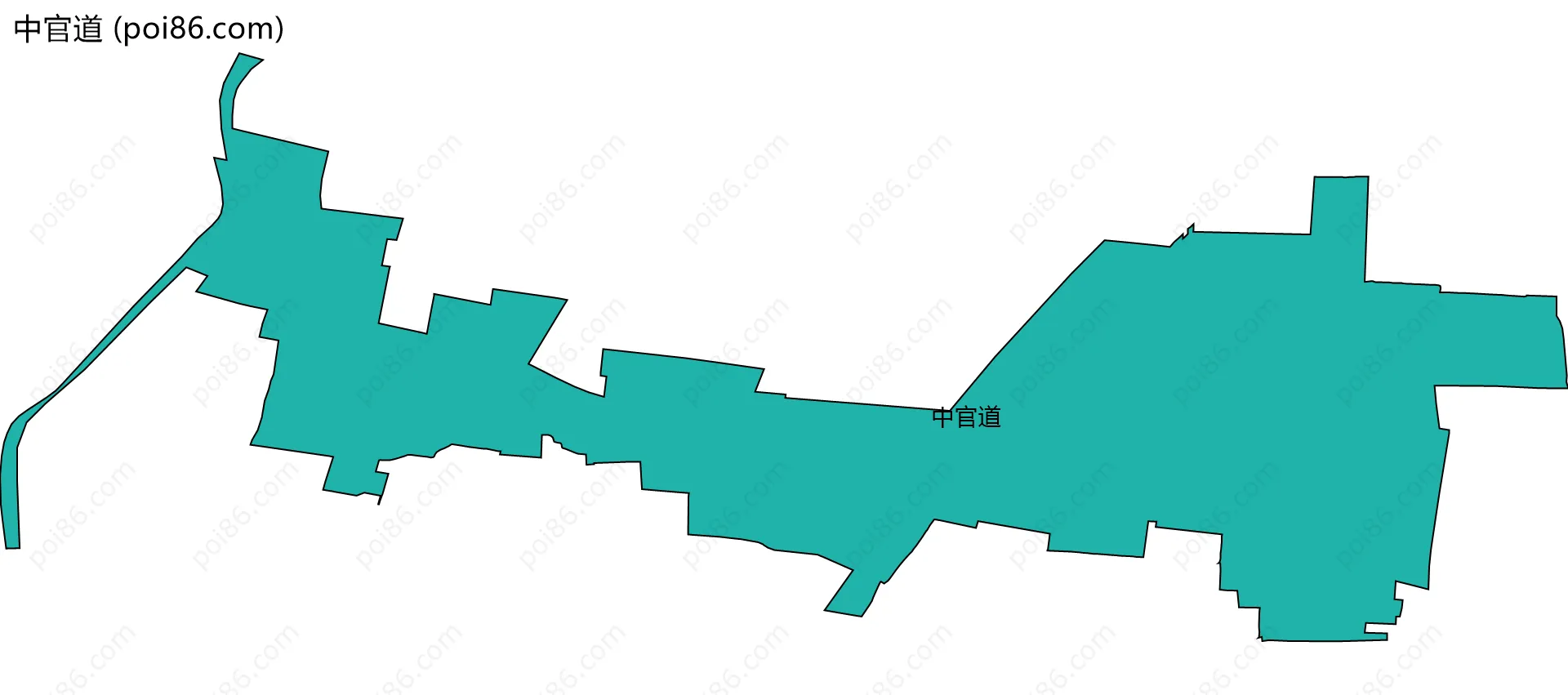 中官道边界地图