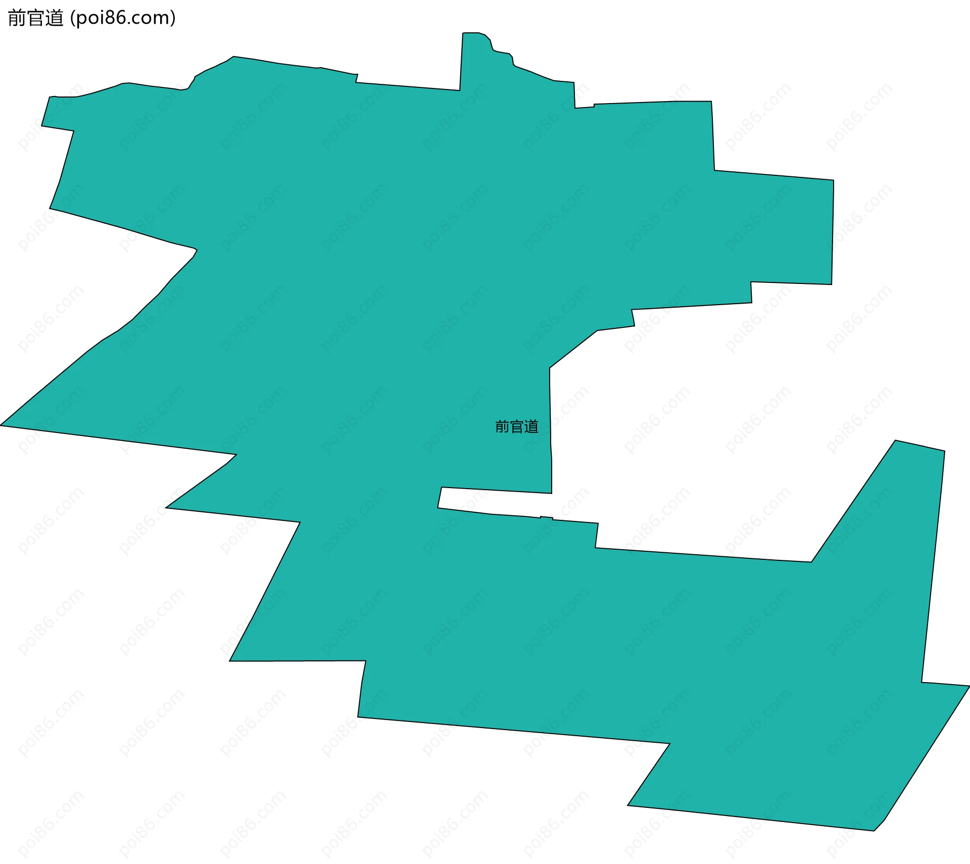 前官道边界地图