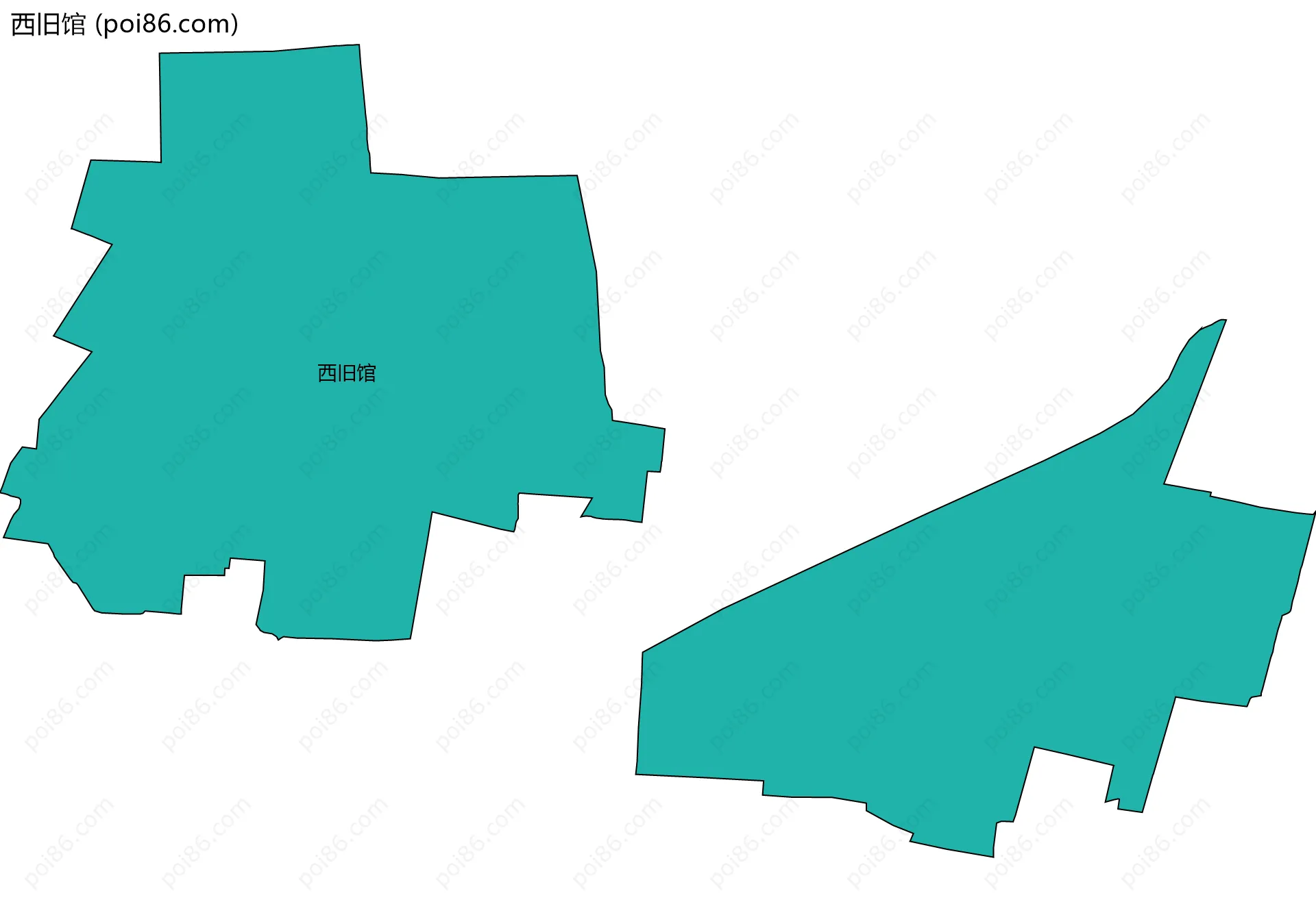 西旧馆边界地图