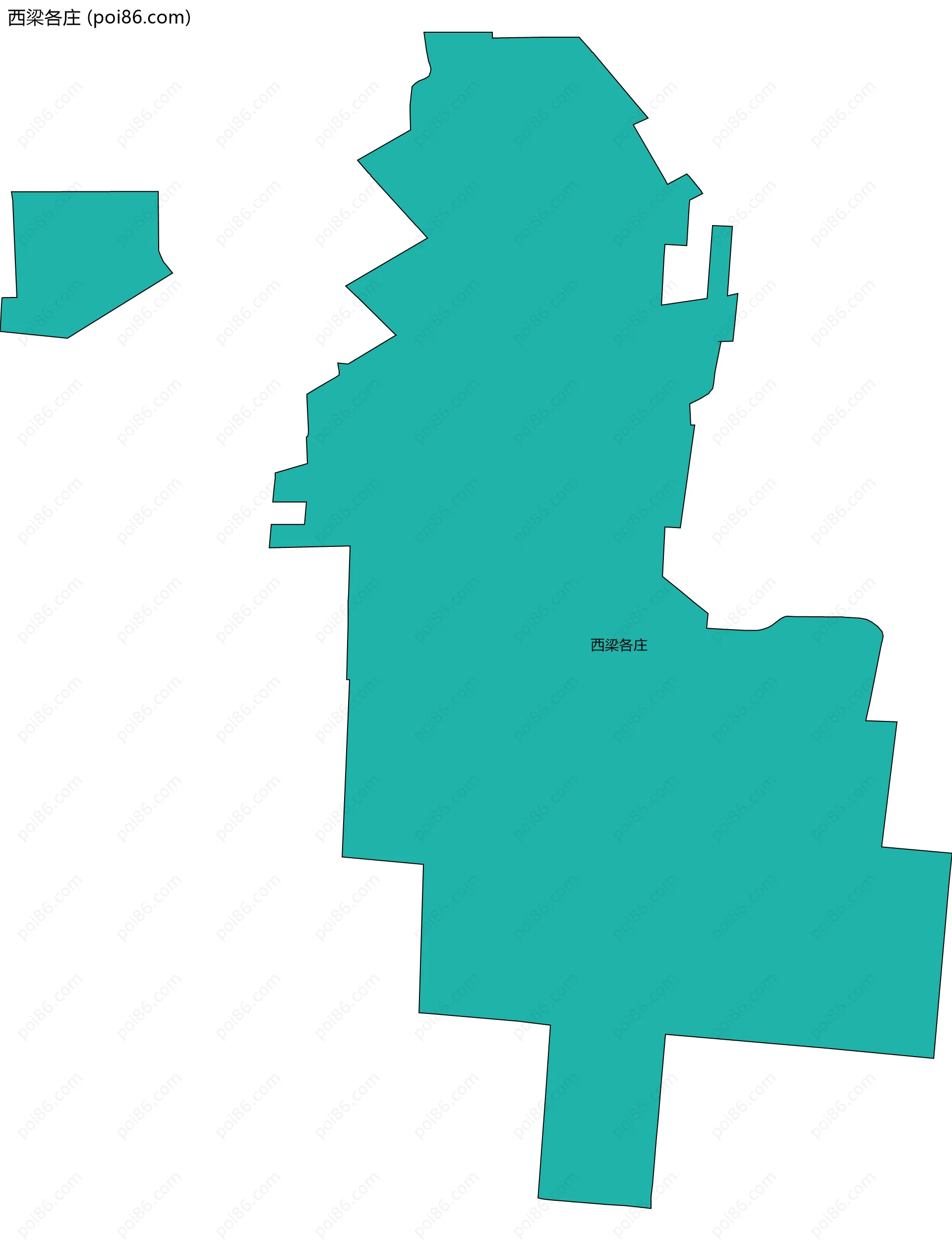 西梁各庄边界地图