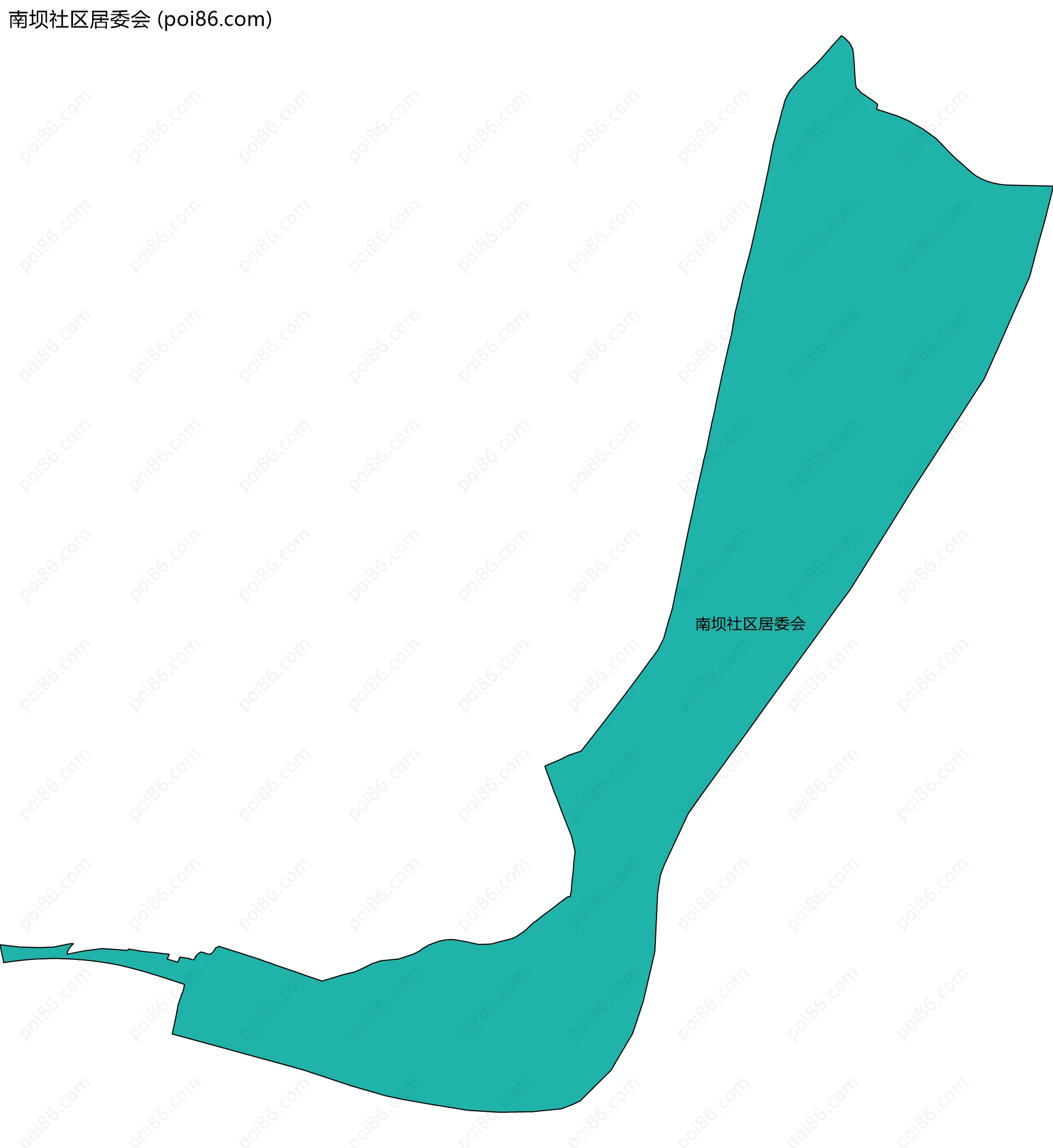 南坝社区居委会边界地图