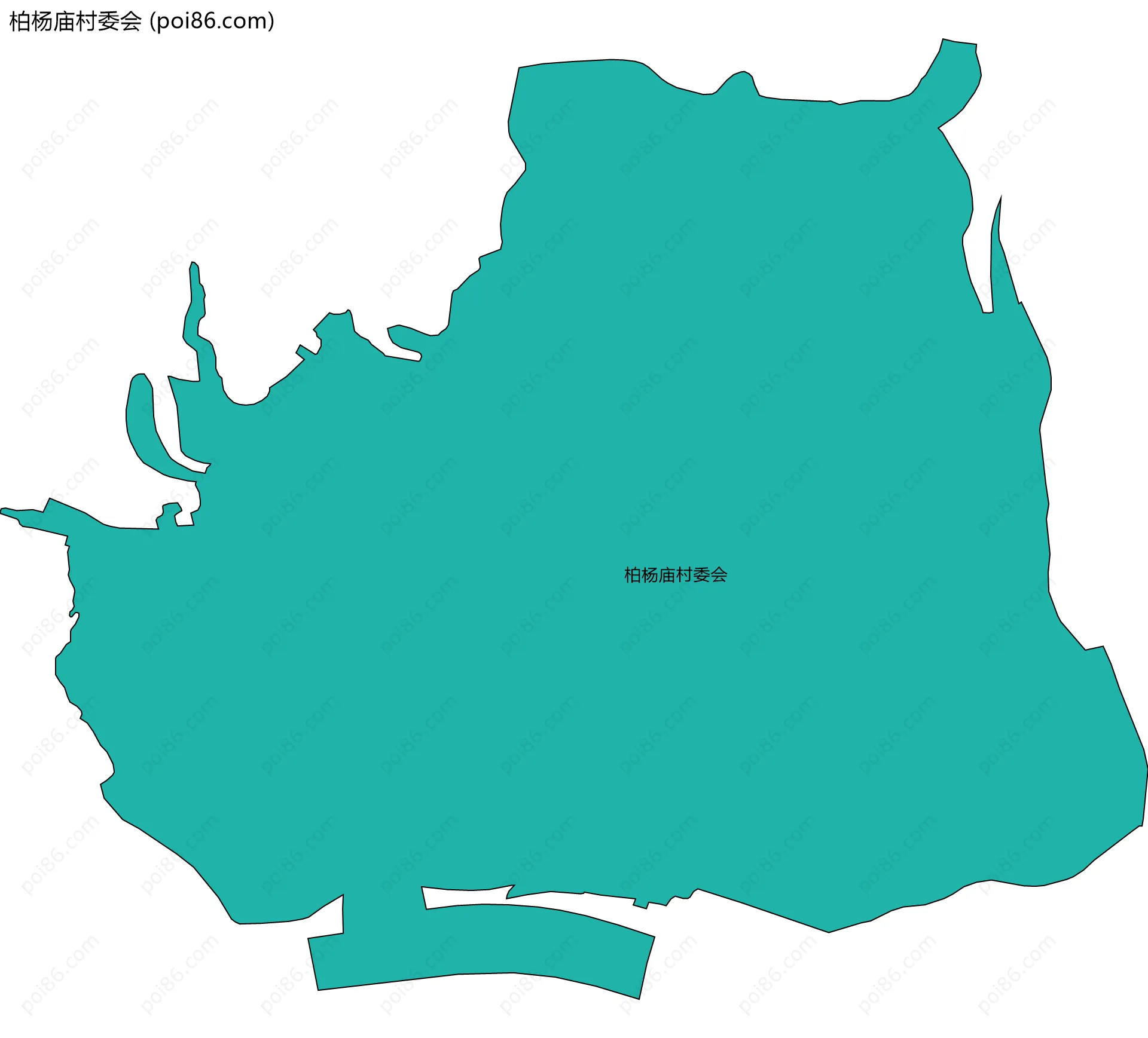 柏杨庙村委会边界地图