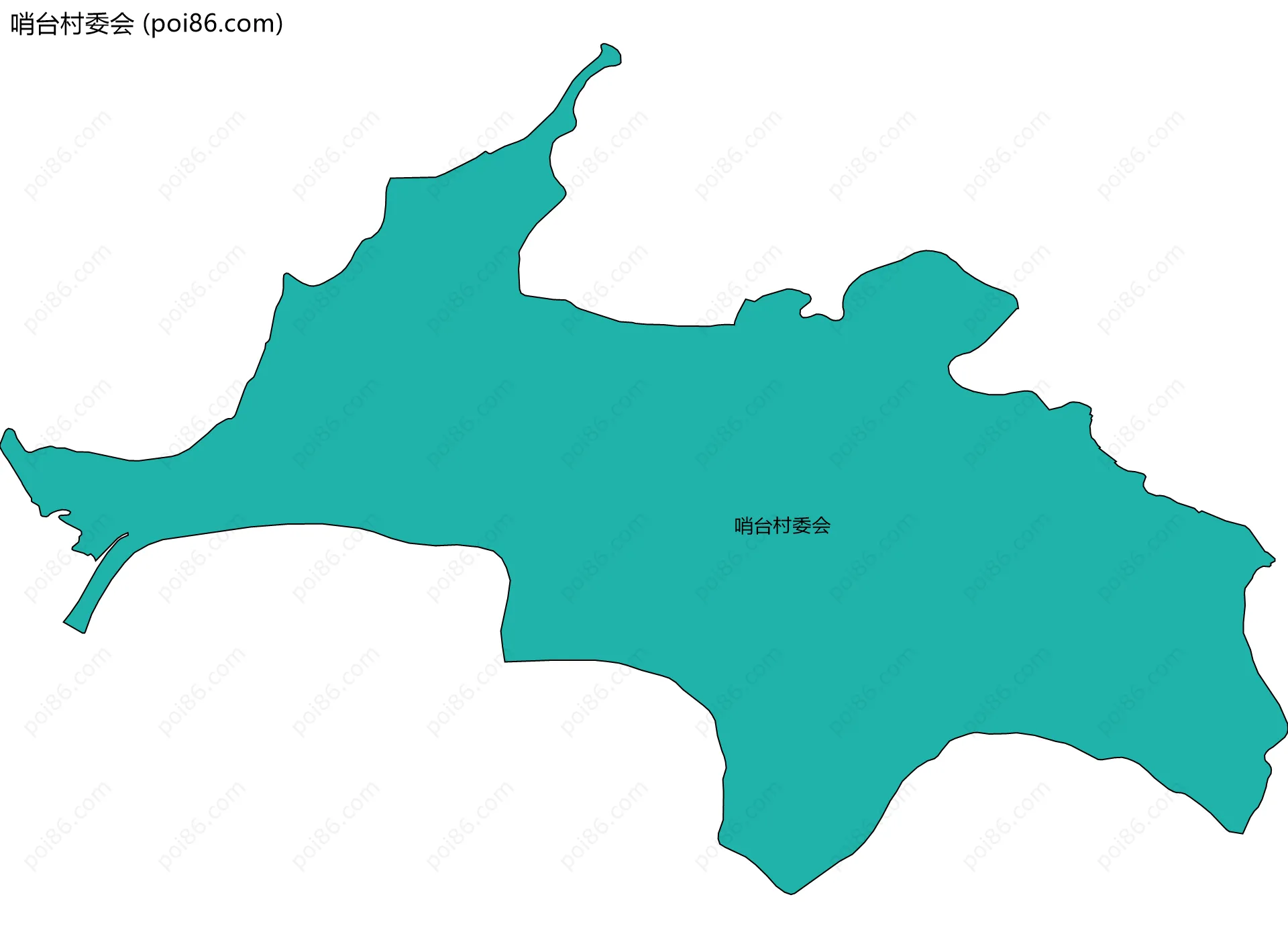 哨台村委会边界地图