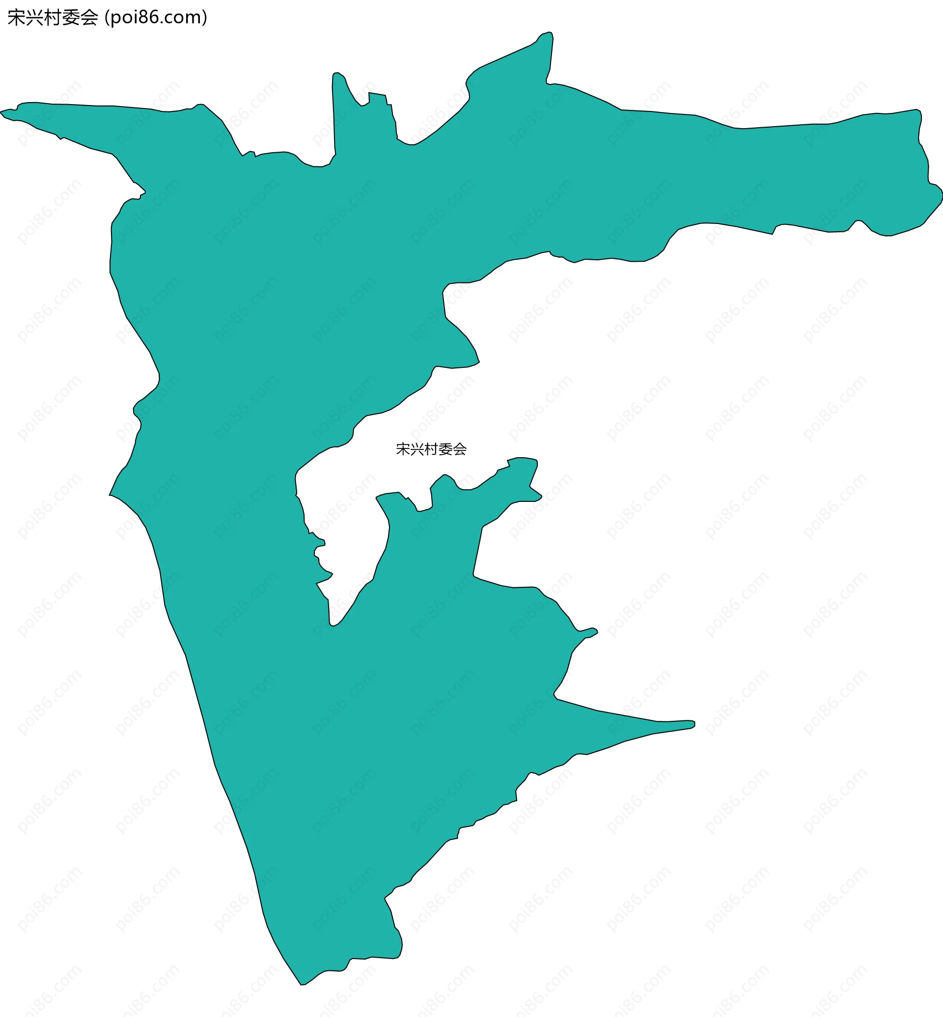 宋兴村委会边界地图