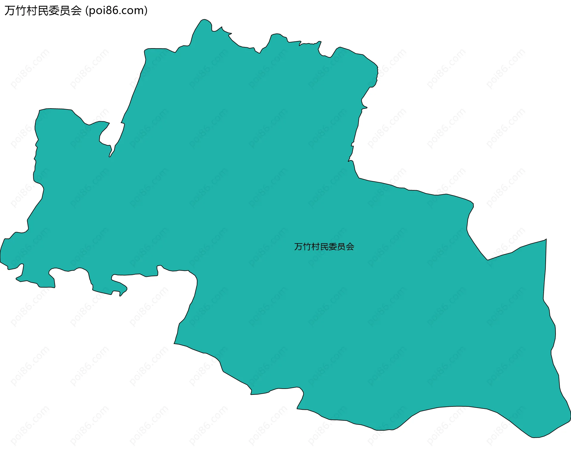 万竹村民委员会边界地图