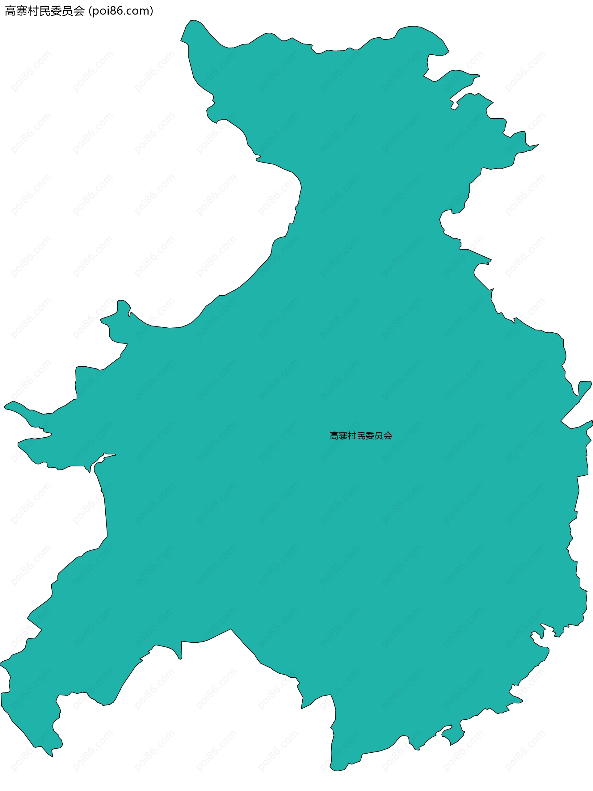 高寨村民委员会边界地图