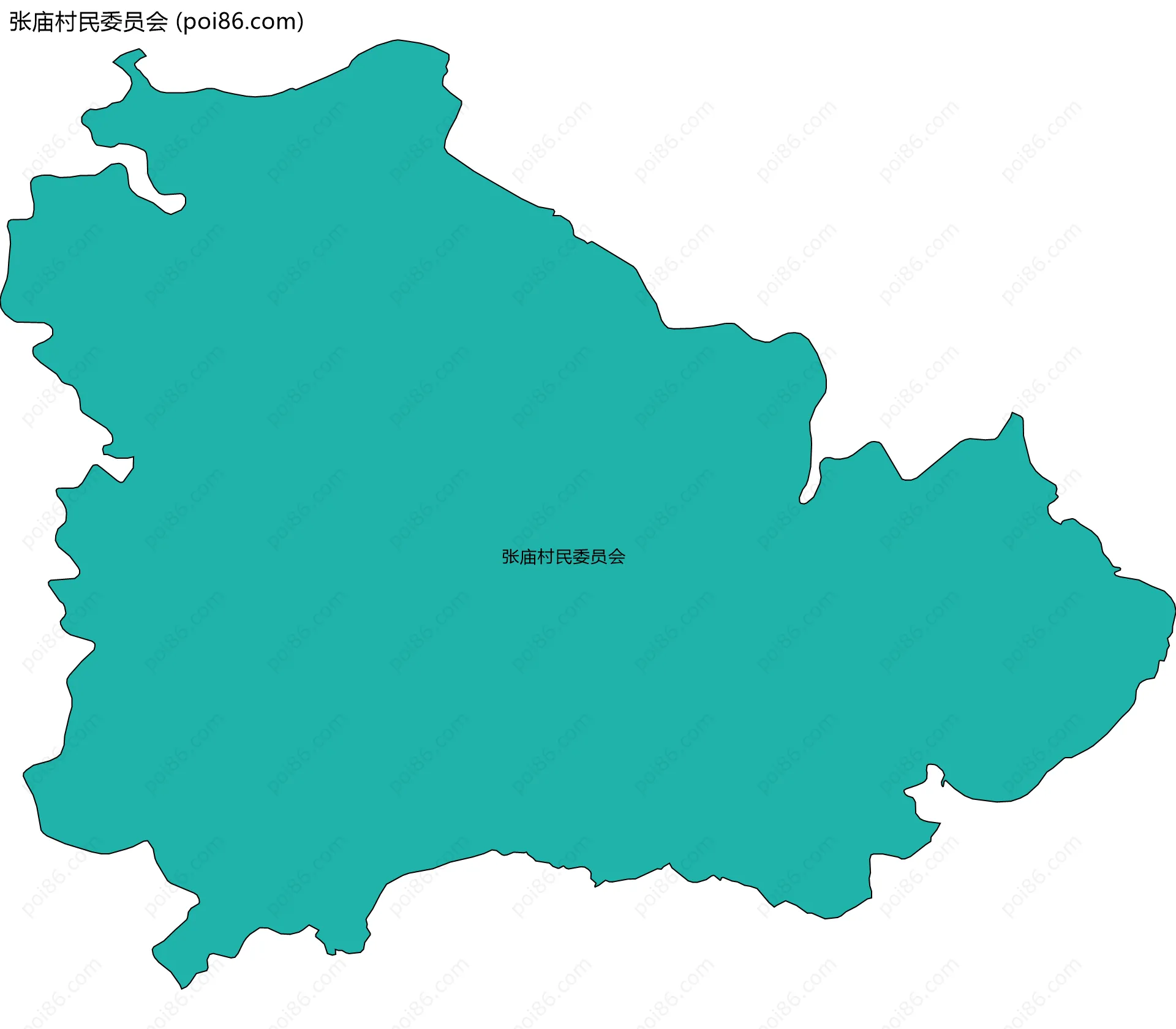 张庙村民委员会边界地图