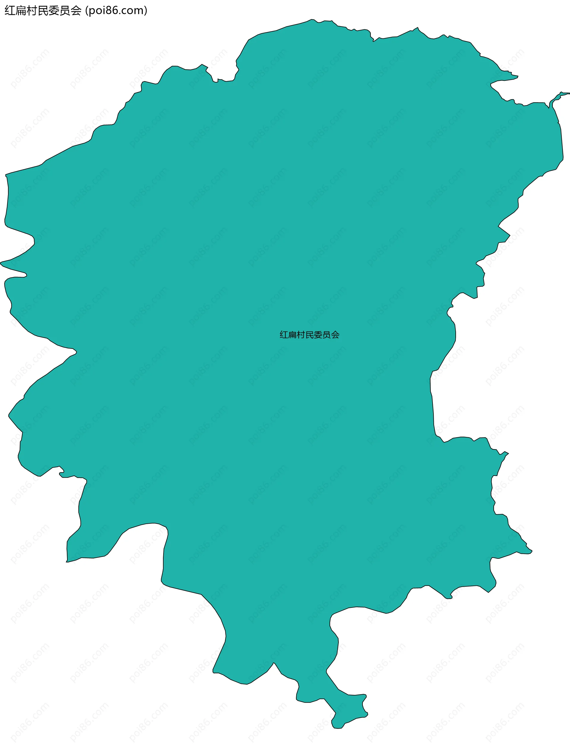 红扁村民委员会边界地图