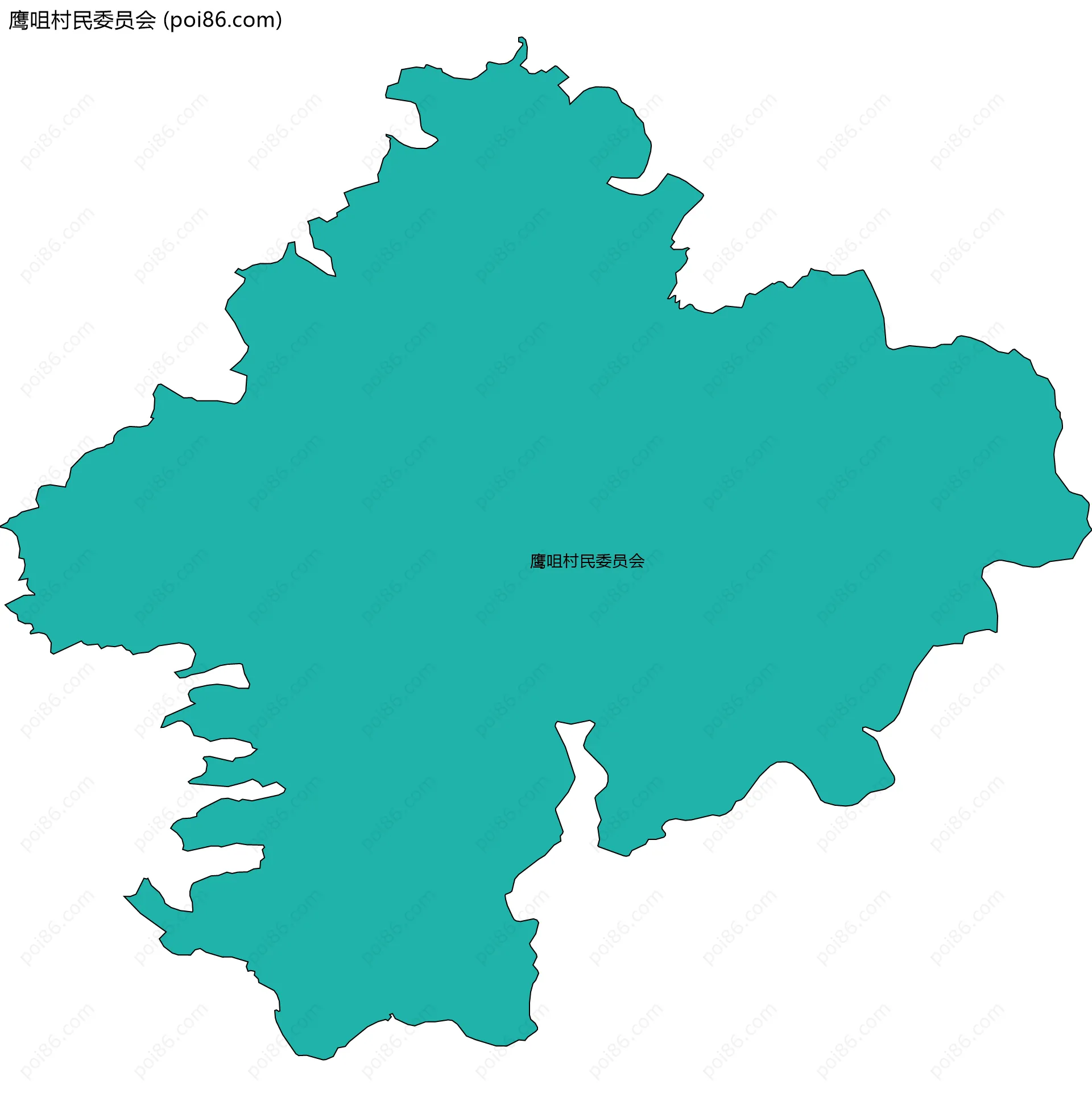 鹰咀村民委员会边界地图