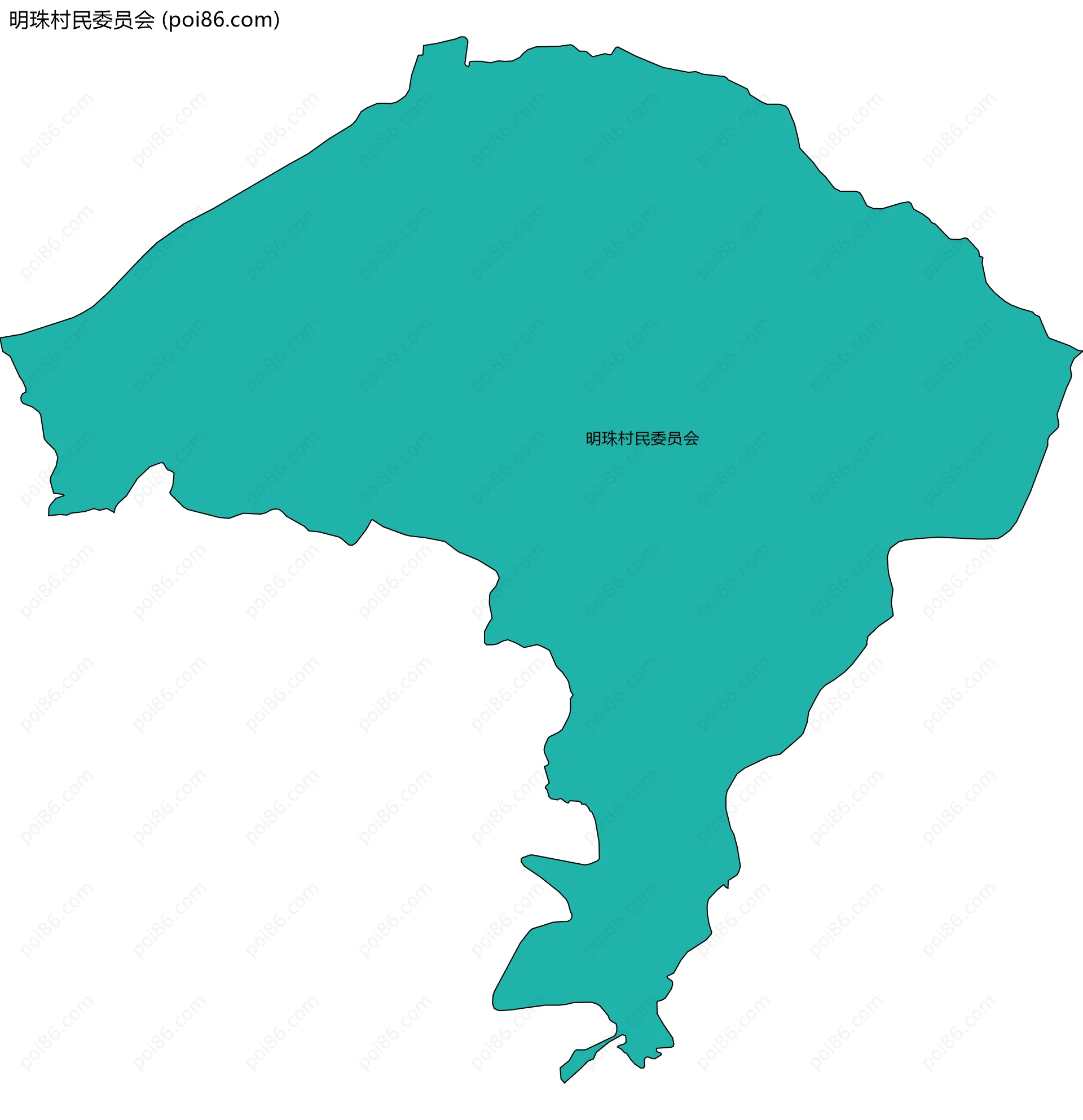 明珠村民委员会边界地图