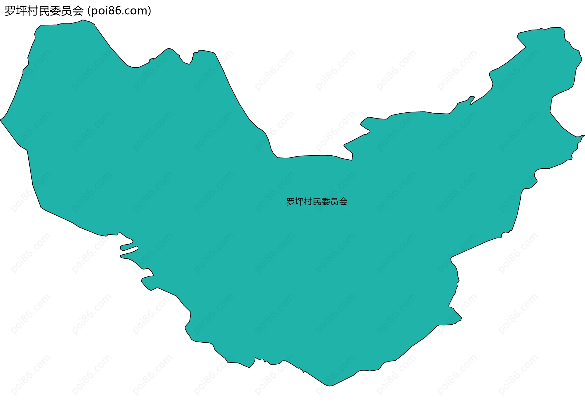 罗坪村民委员会边界地图