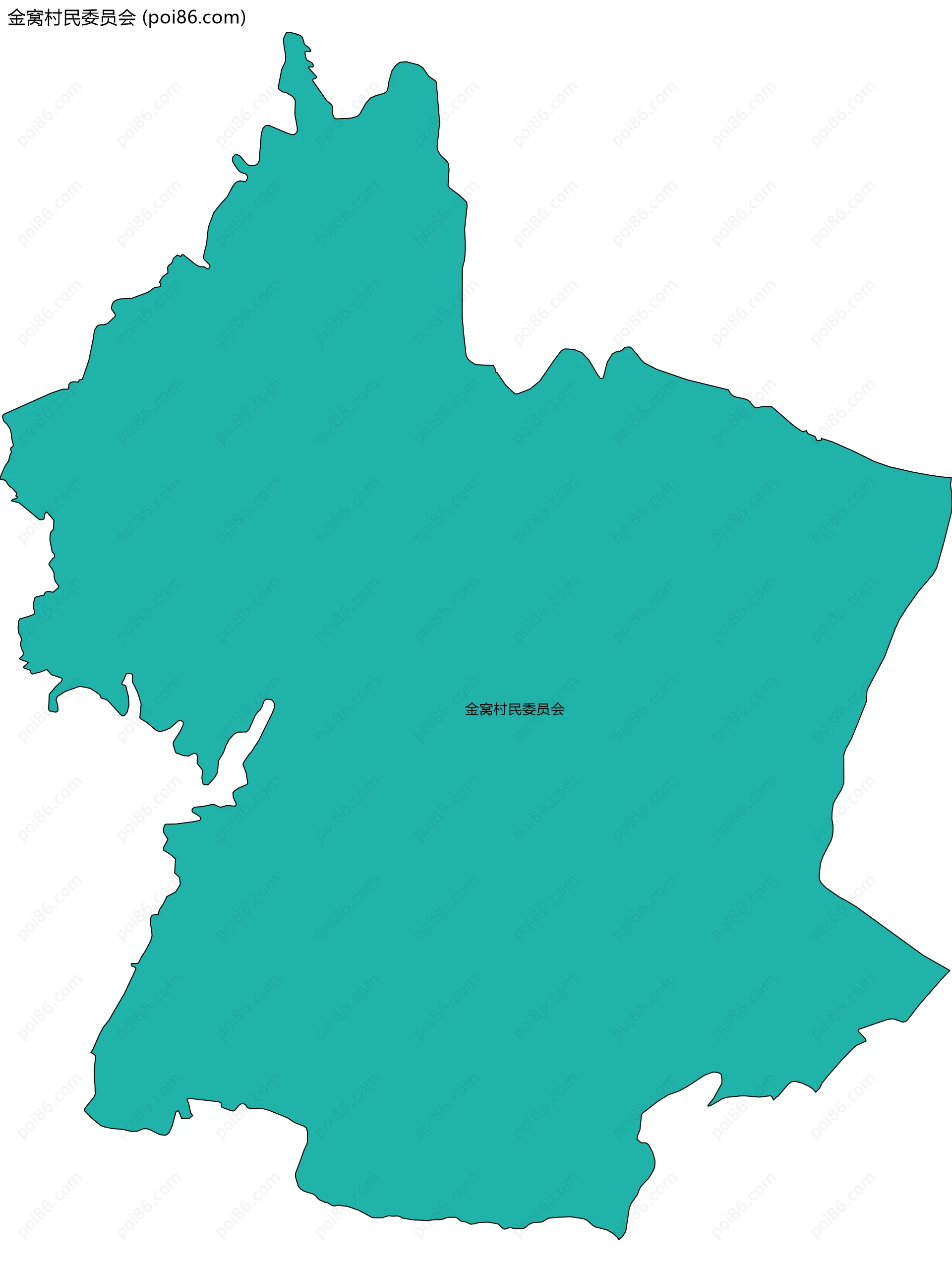 金窝村民委员会边界地图