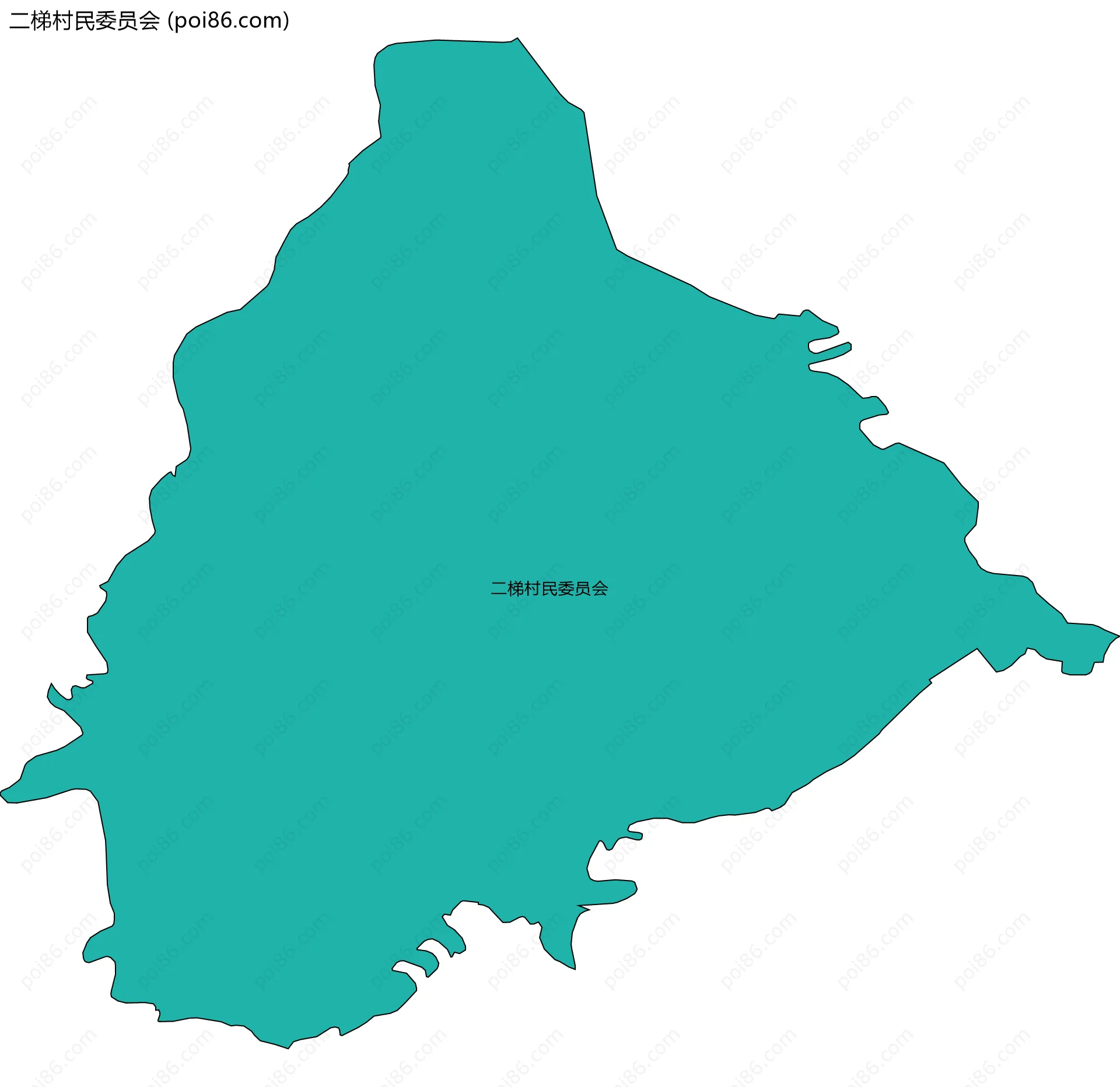 二梯村民委员会边界地图