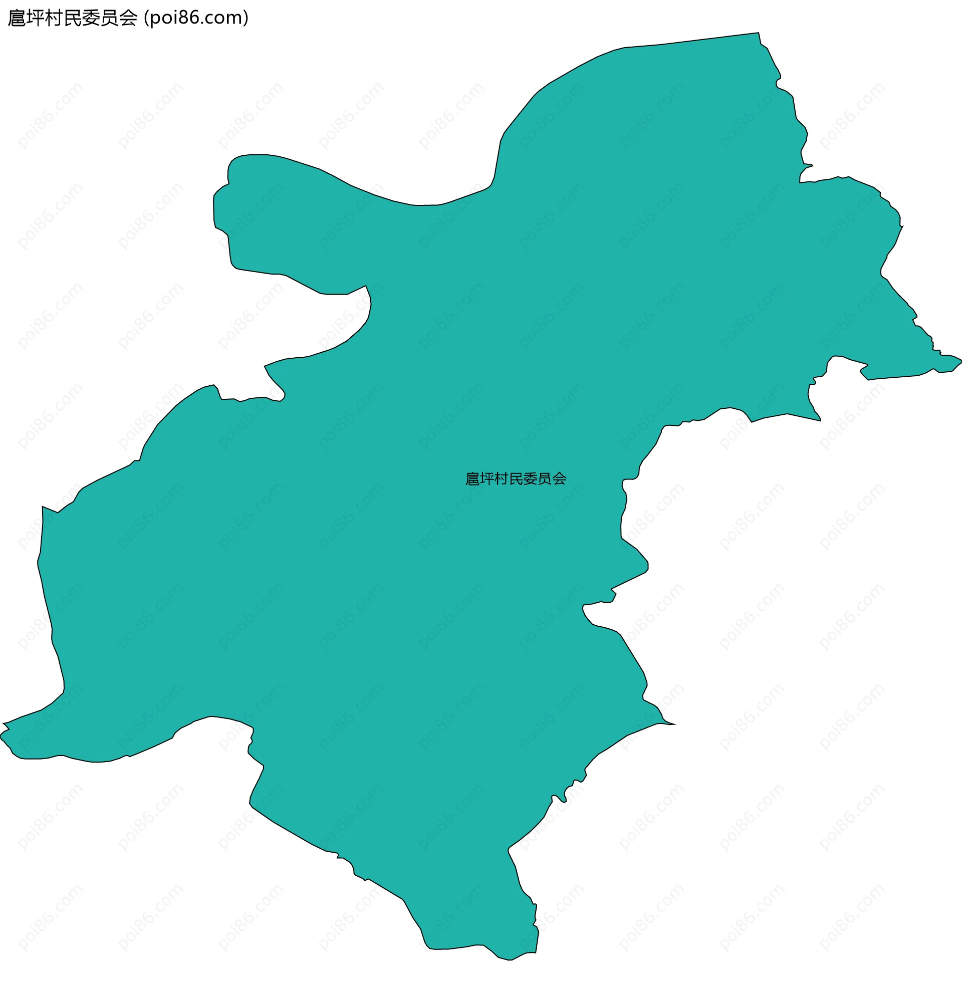 扈坪村民委员会边界地图