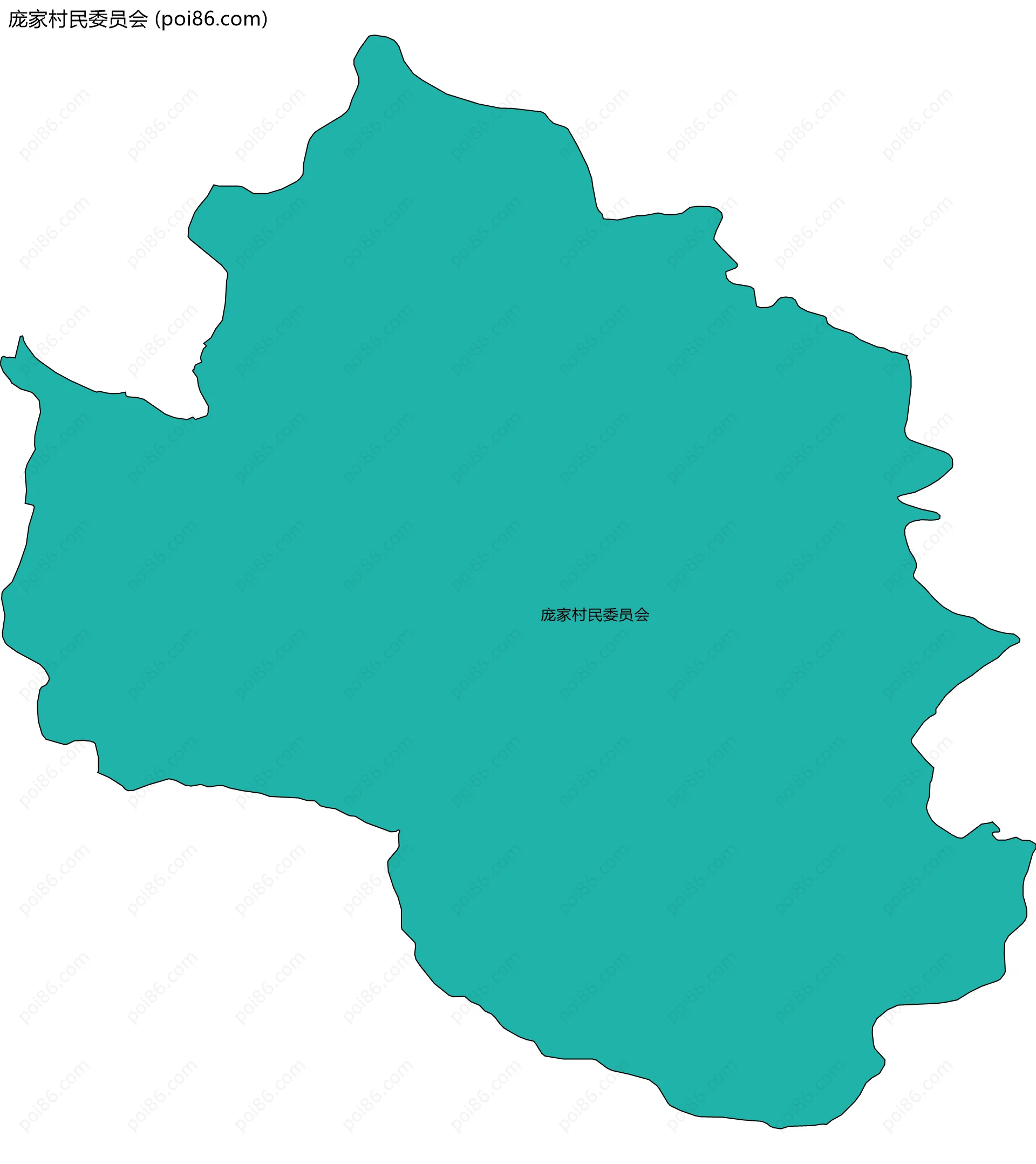 庞家村民委员会边界地图
