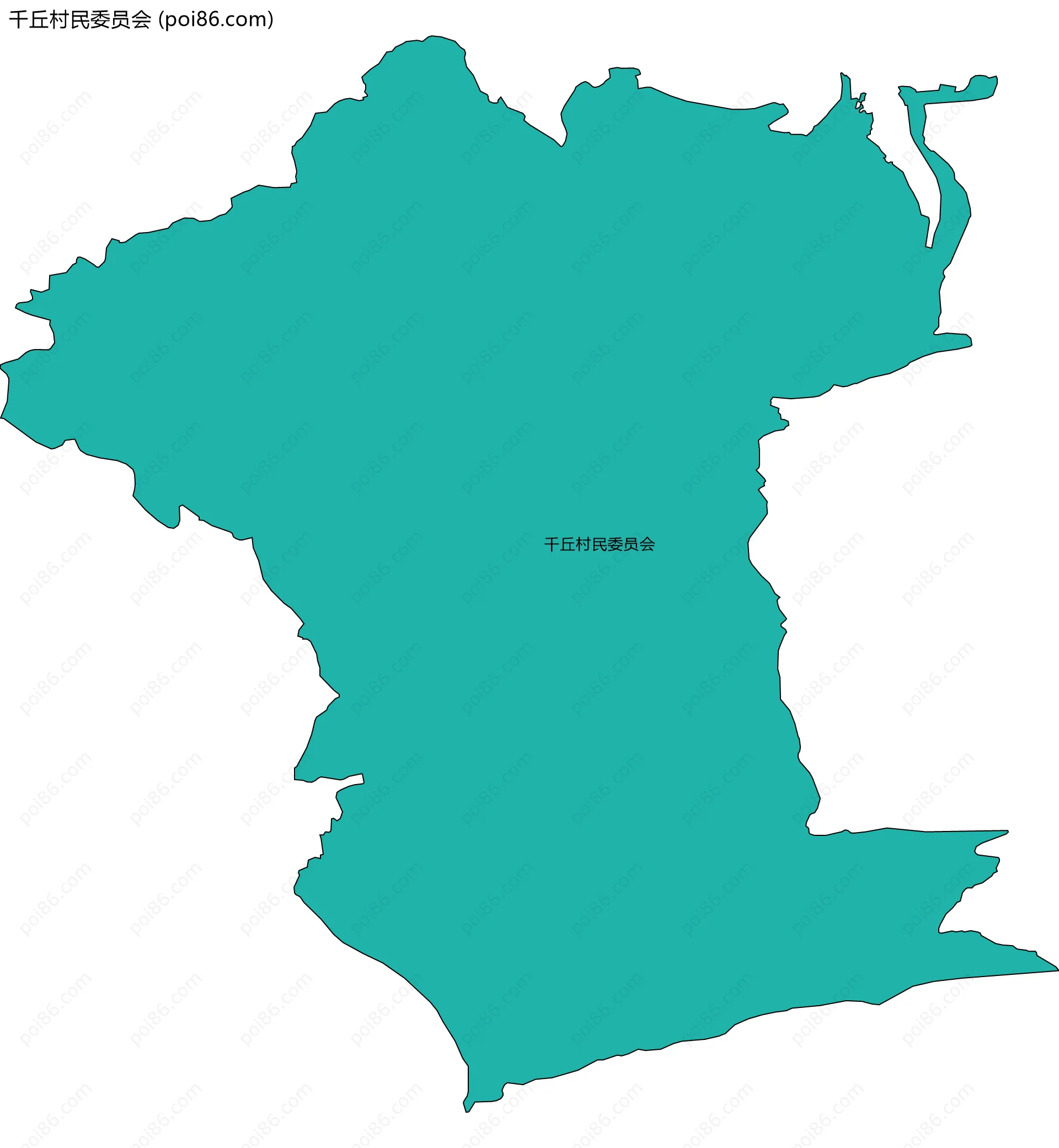 千丘村民委员会边界地图