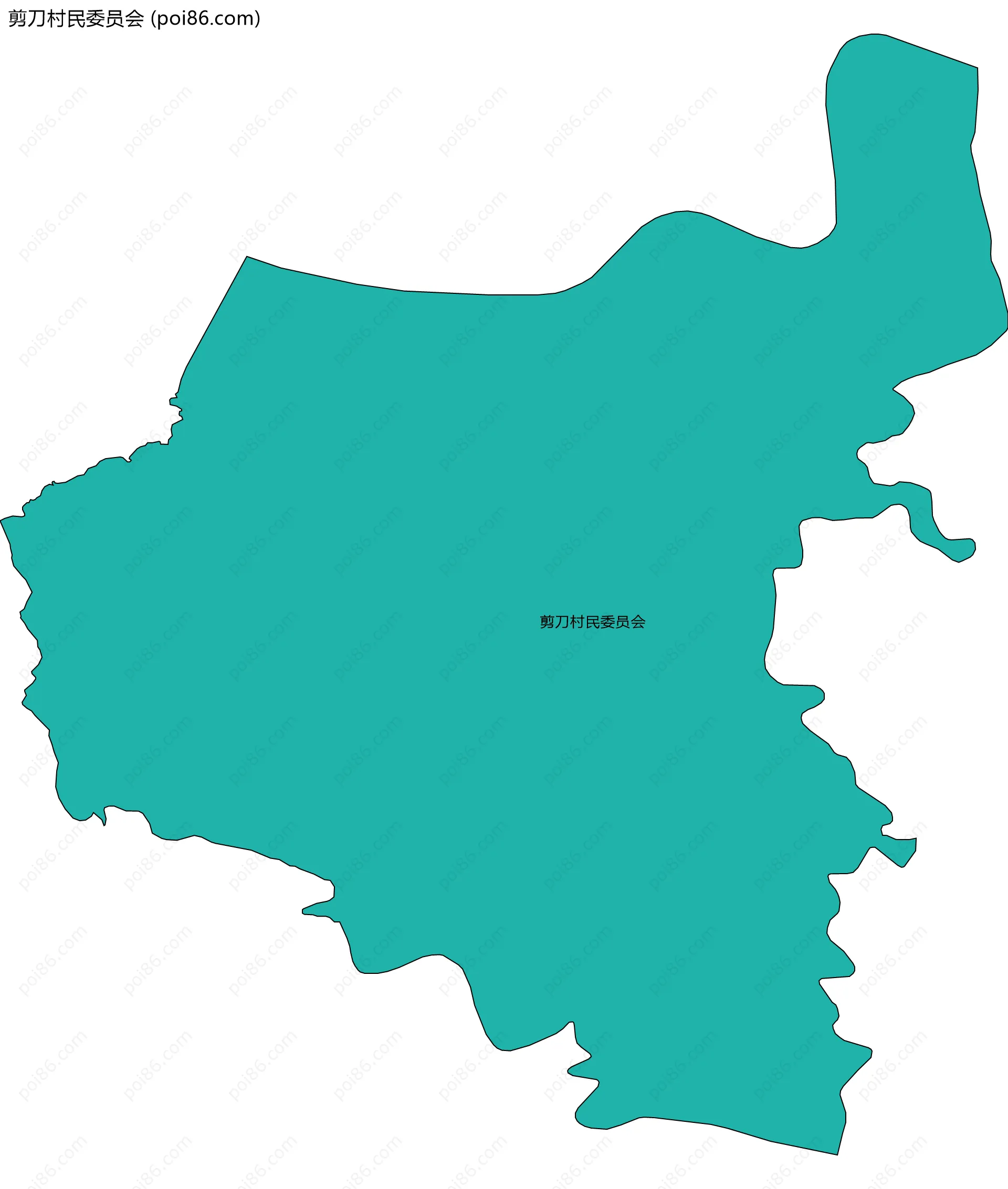 剪刀村民委员会边界地图