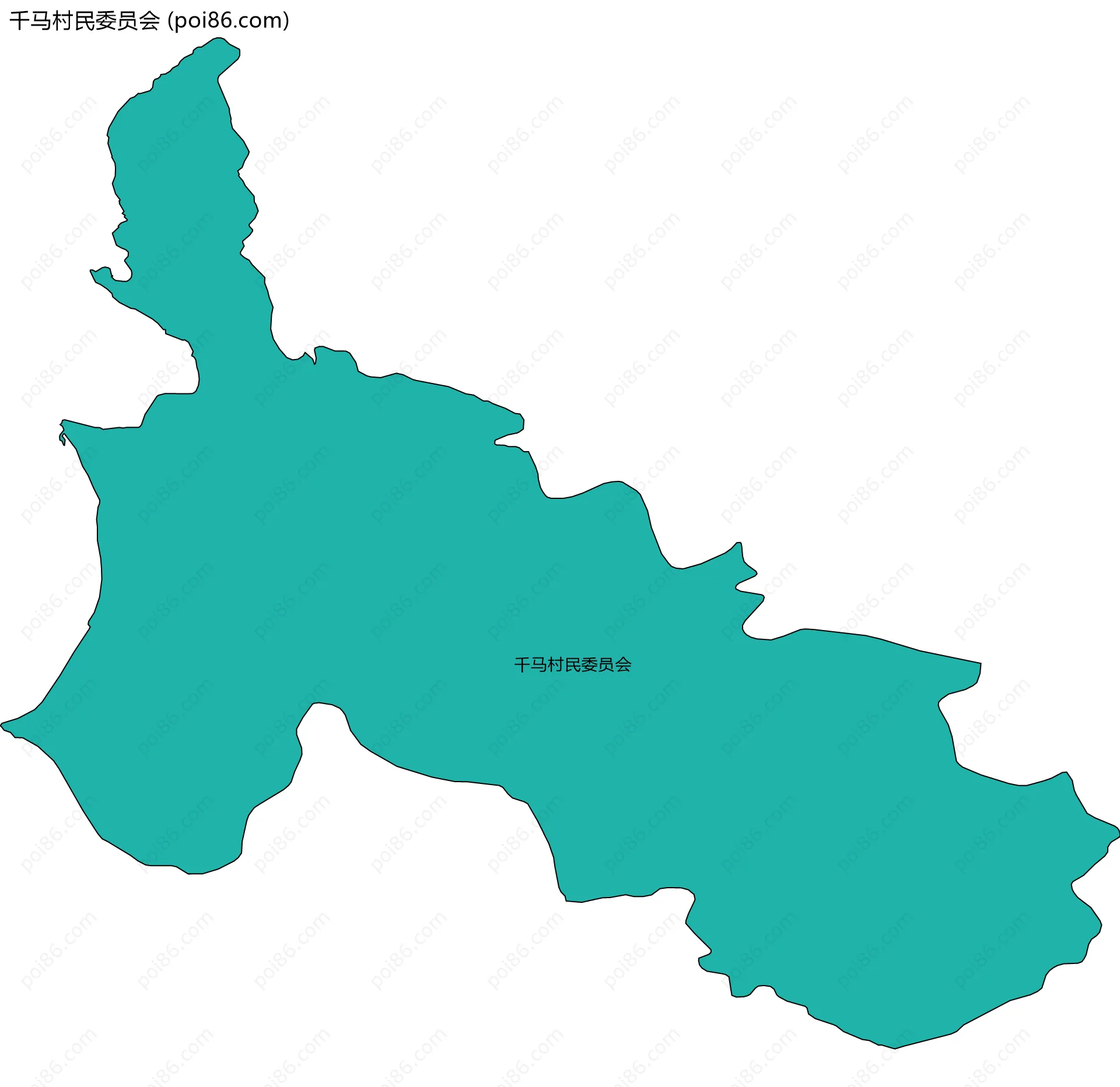 千马村民委员会边界地图