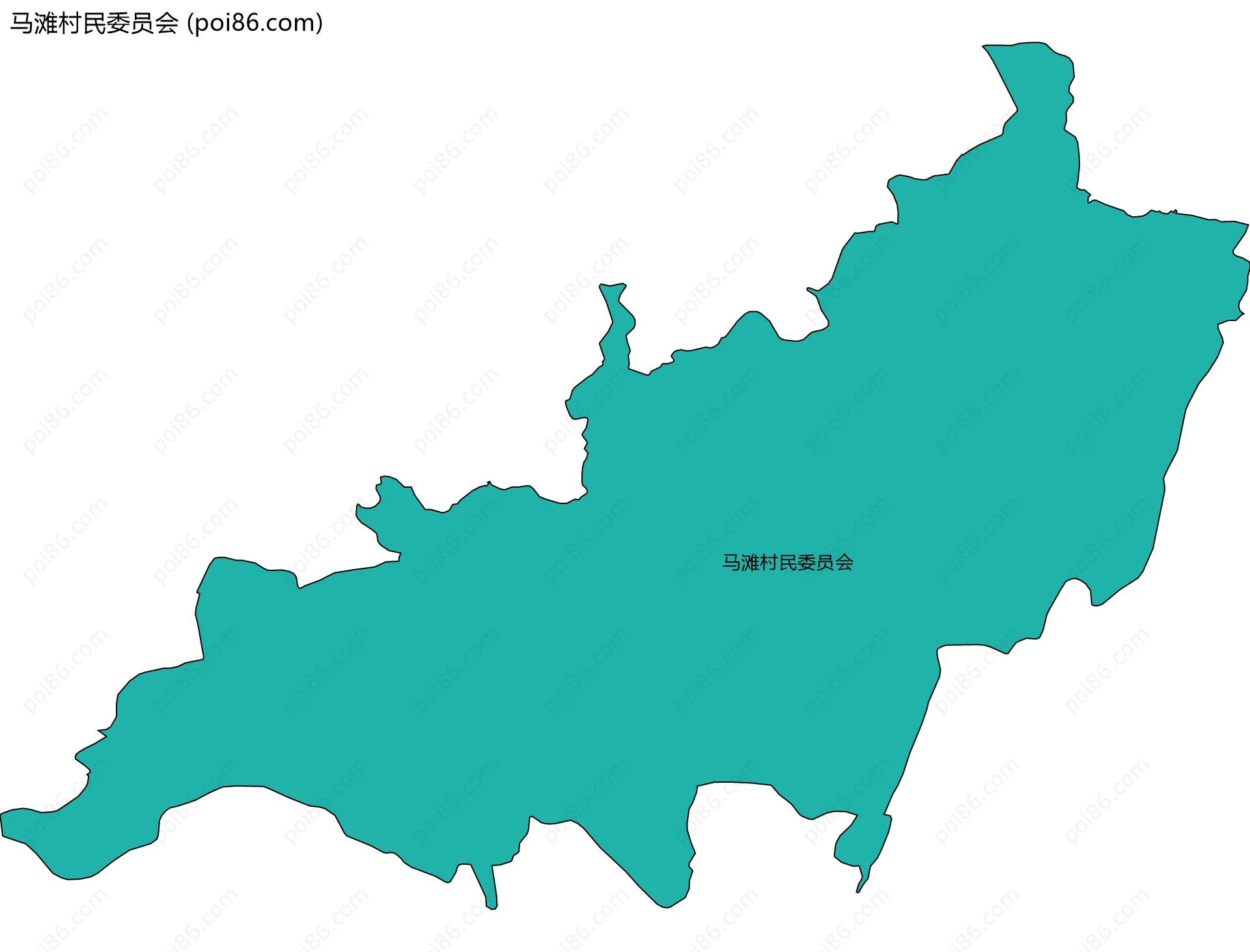 马滩村民委员会边界地图