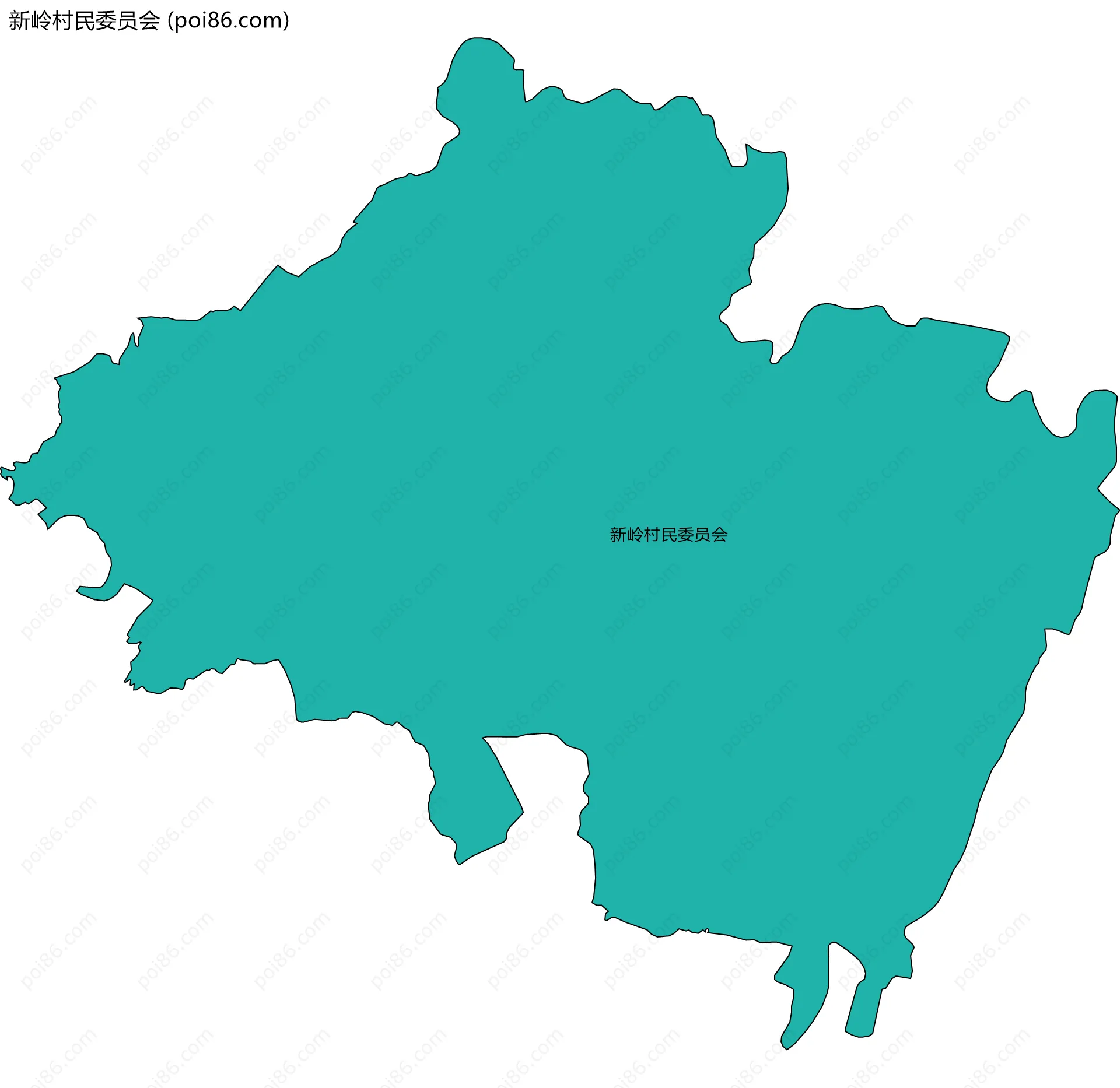 新岭村民委员会边界地图