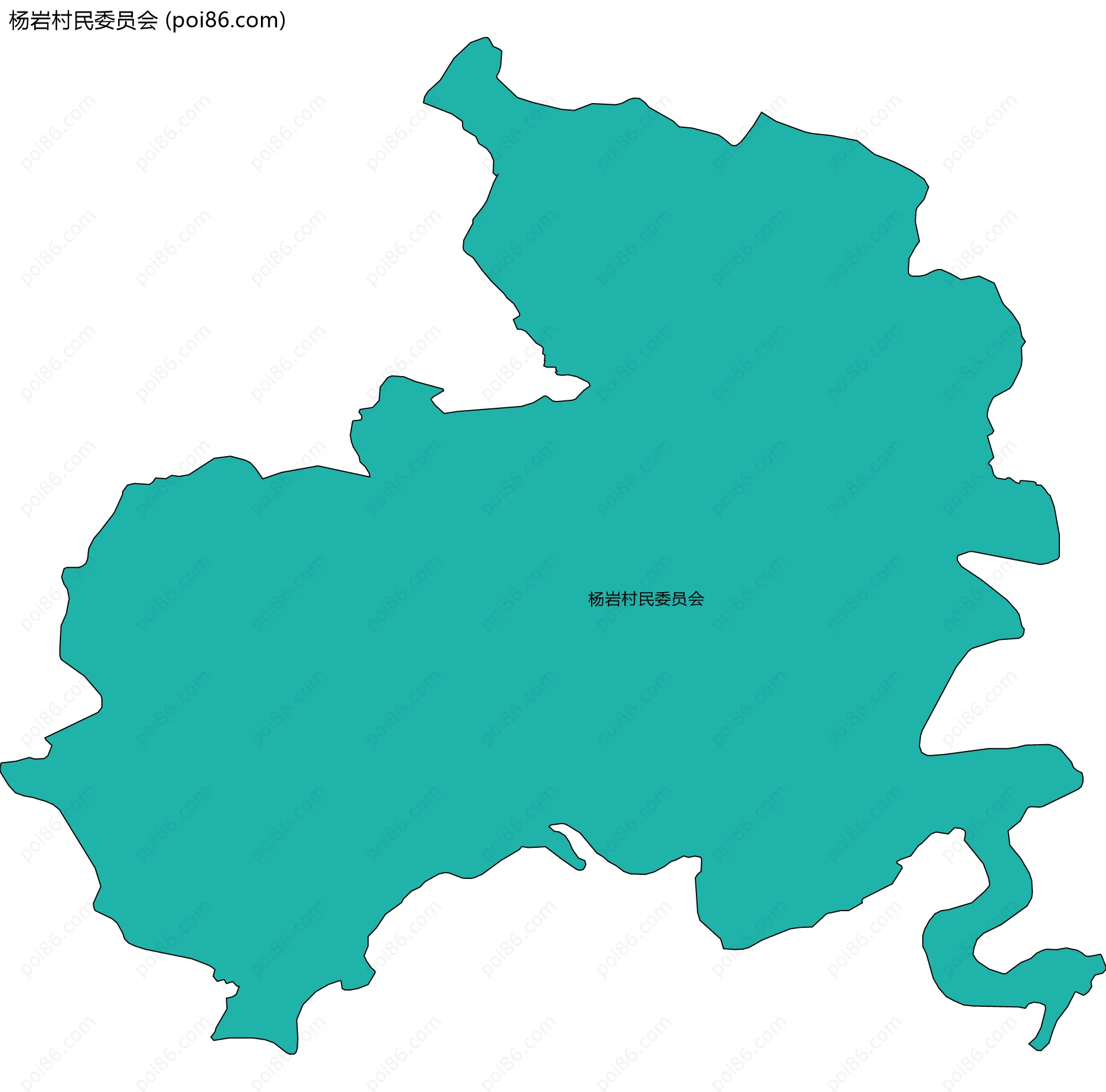 杨岩村民委员会边界地图