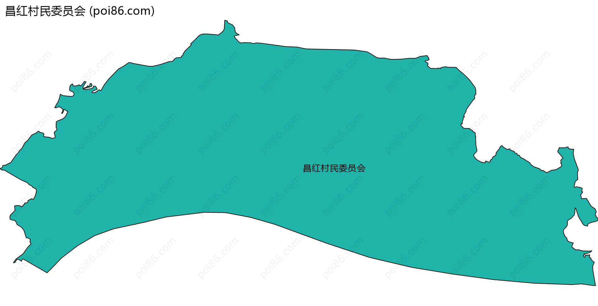 昌红村民委员会边界地图