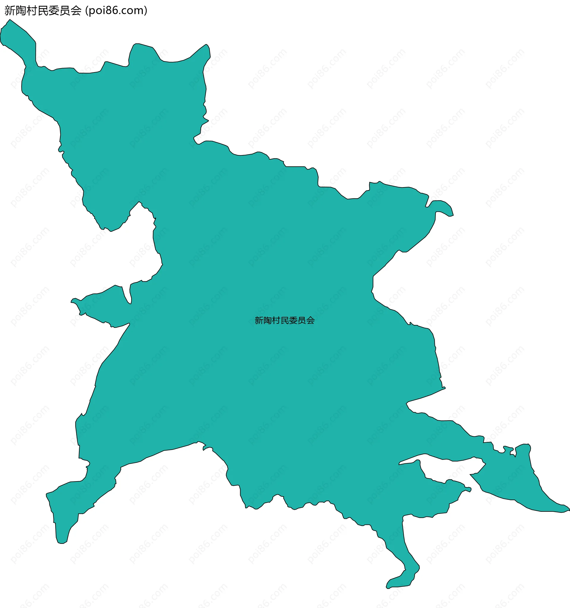 新陶村民委员会边界地图