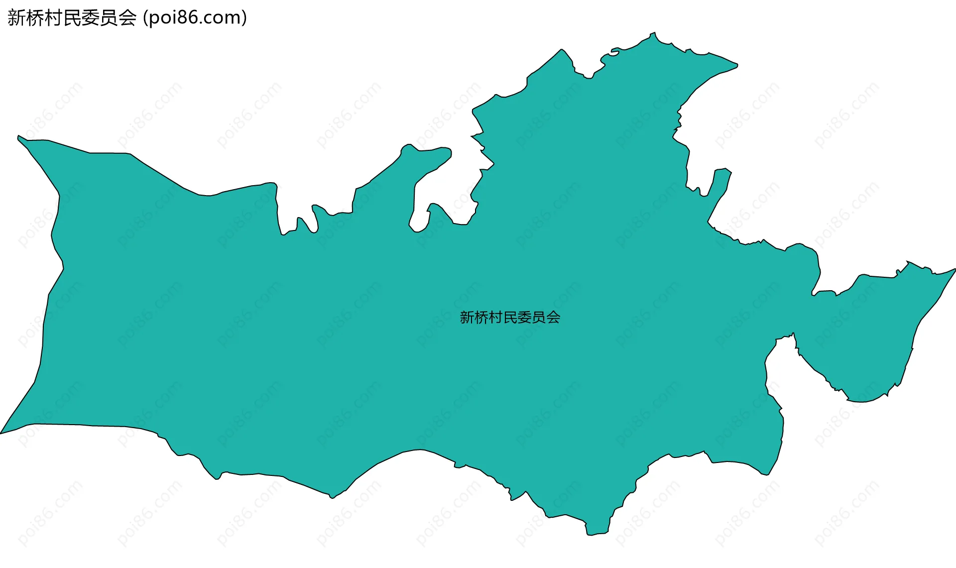 新桥村民委员会边界地图