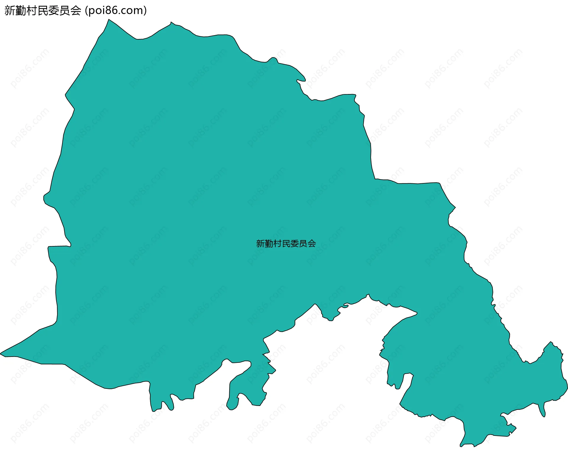 新勤村民委员会边界地图