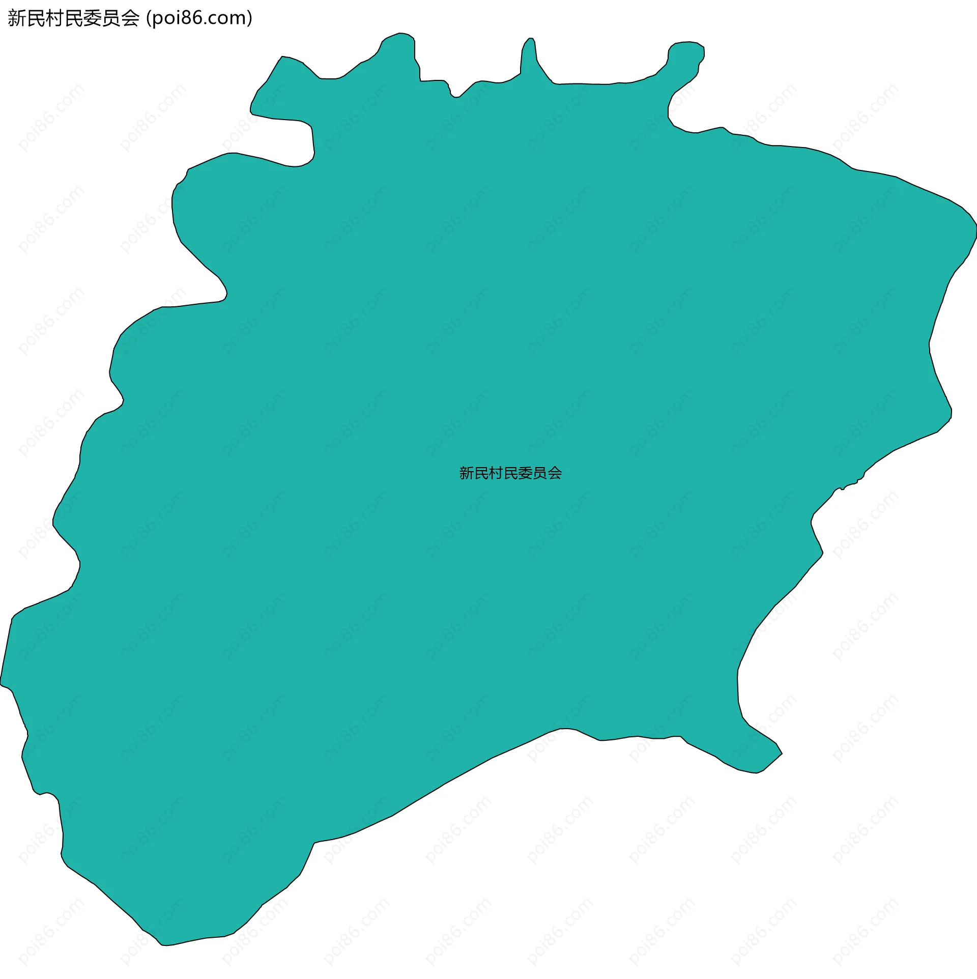 新民村民委员会边界地图