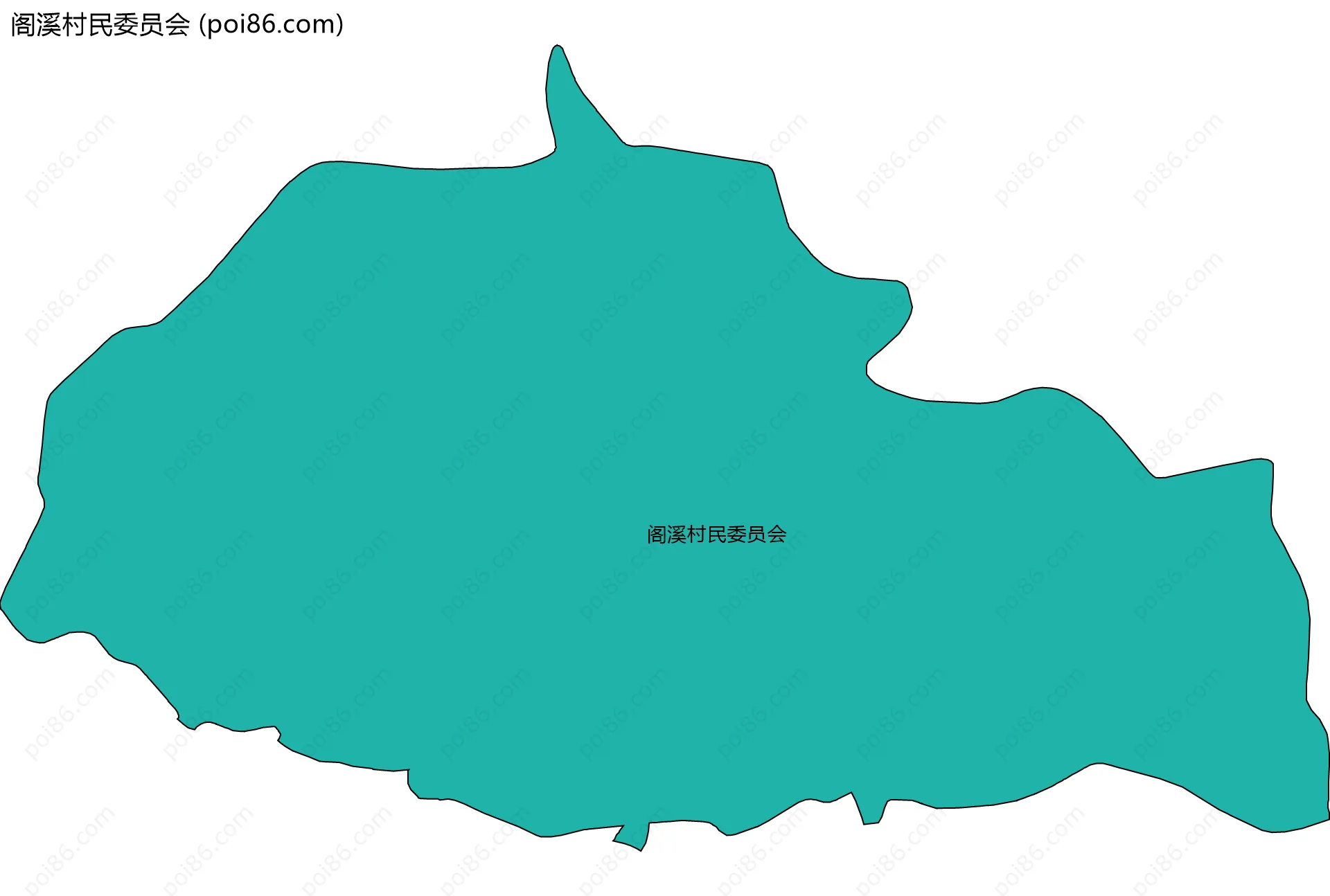 阁溪村民委员会边界地图
