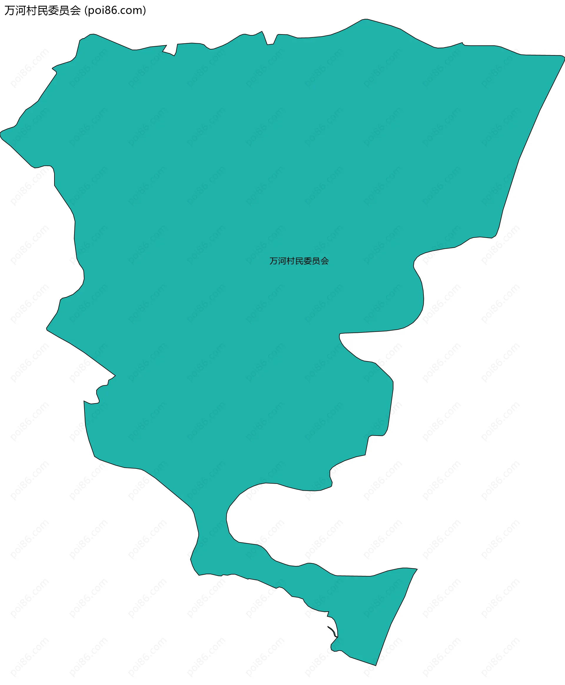 万河村民委员会边界地图