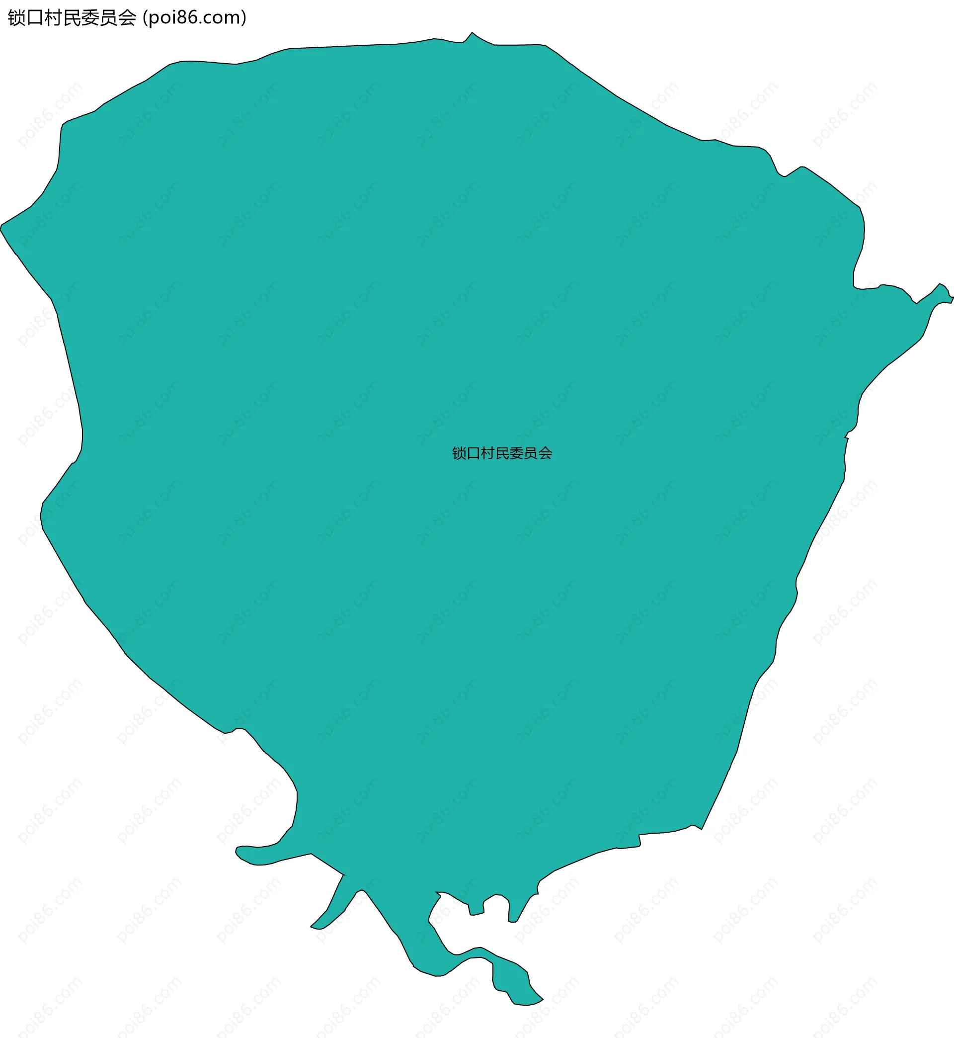 锁口村民委员会边界地图