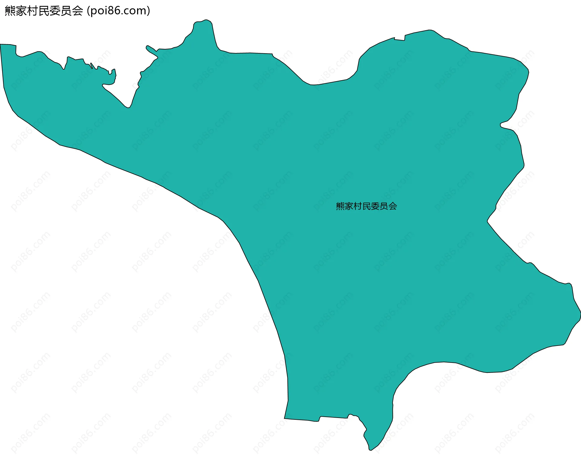 熊家村民委员会边界地图