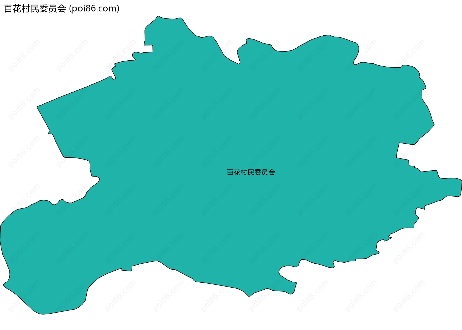 百花村民委员会边界地图
