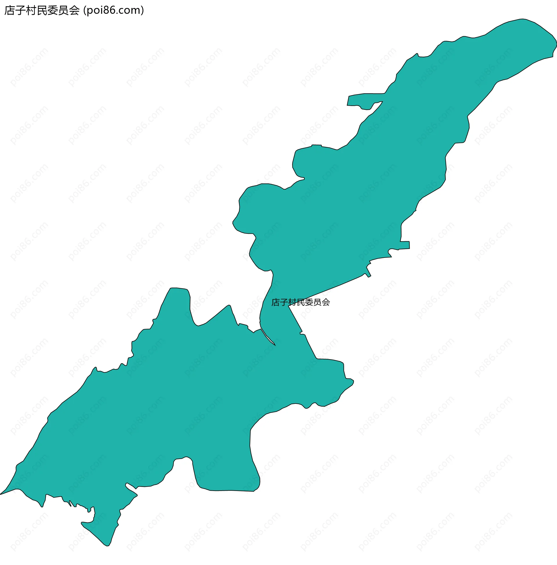 店子村民委员会边界地图