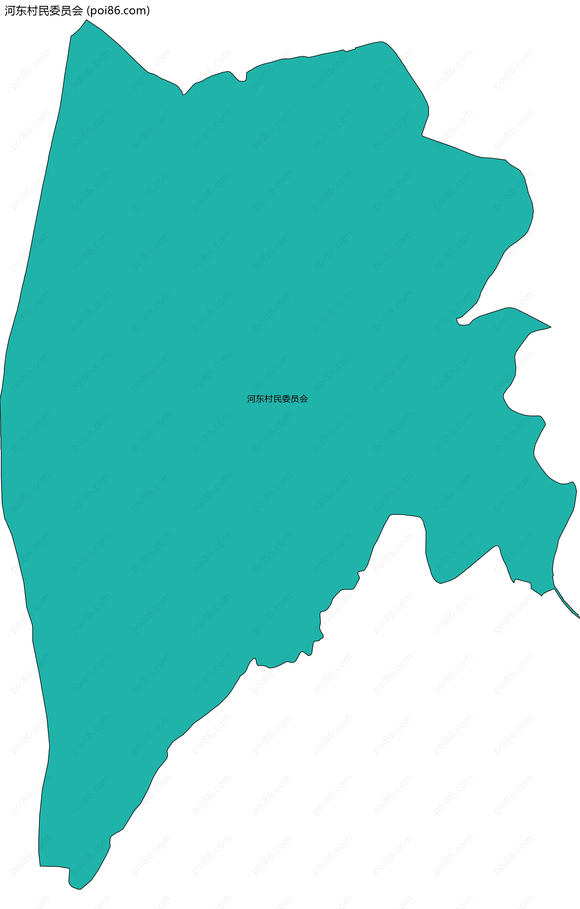 河东村民委员会边界地图