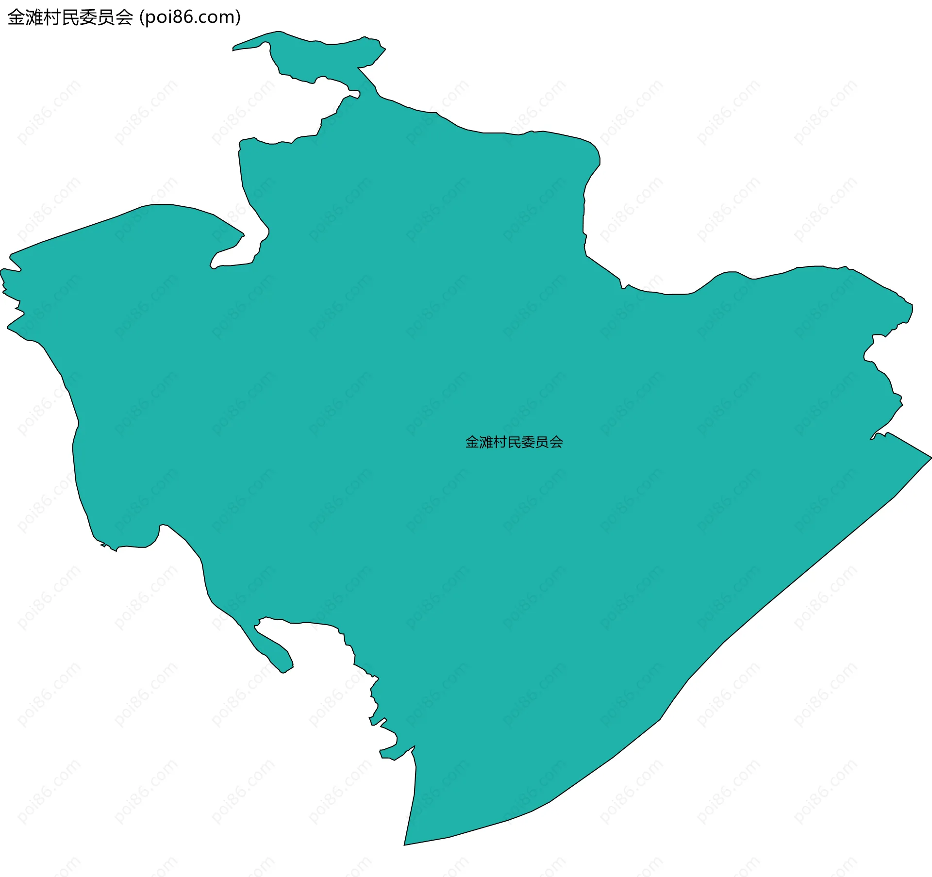 金滩村民委员会边界地图