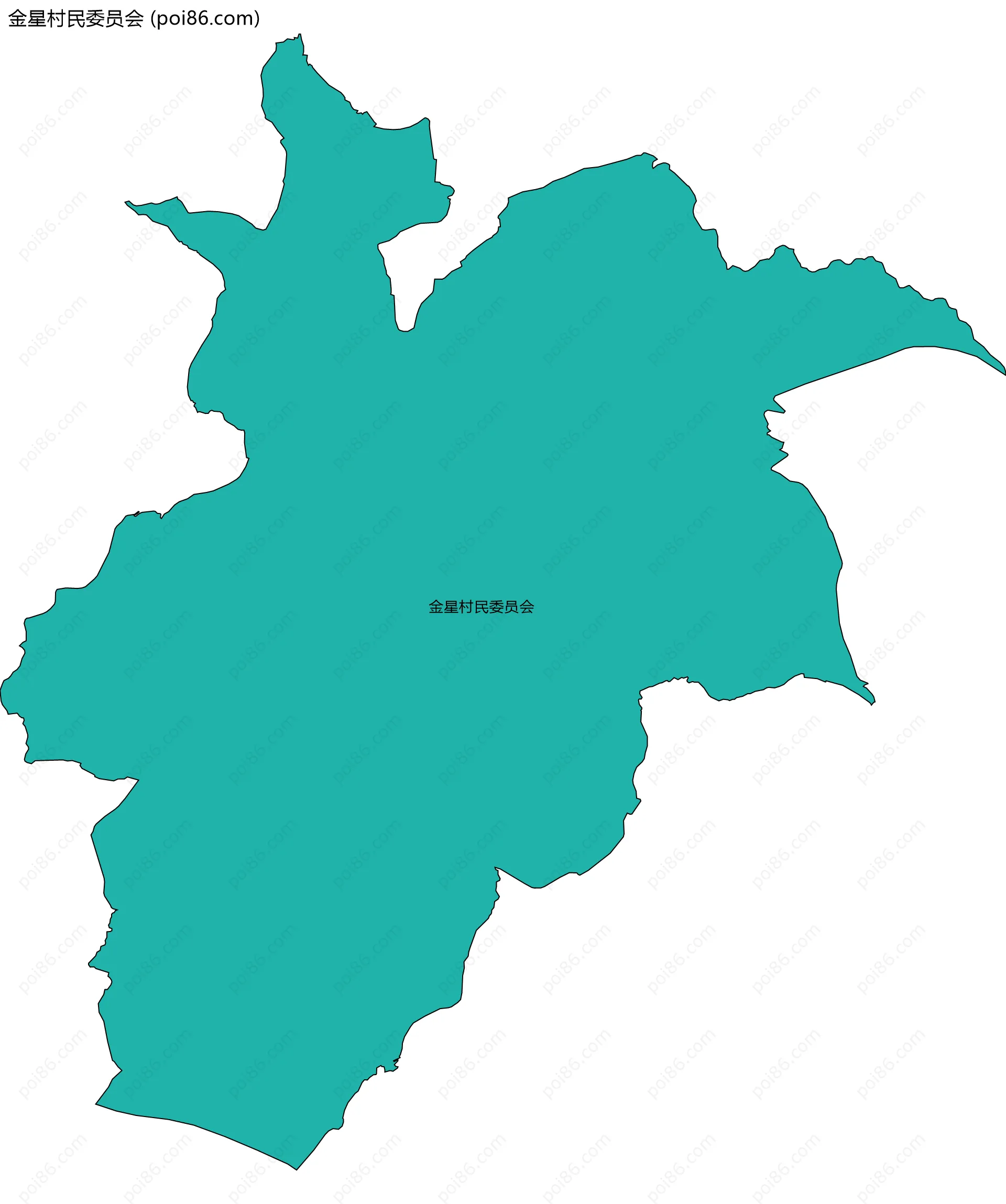 金星村民委员会边界地图