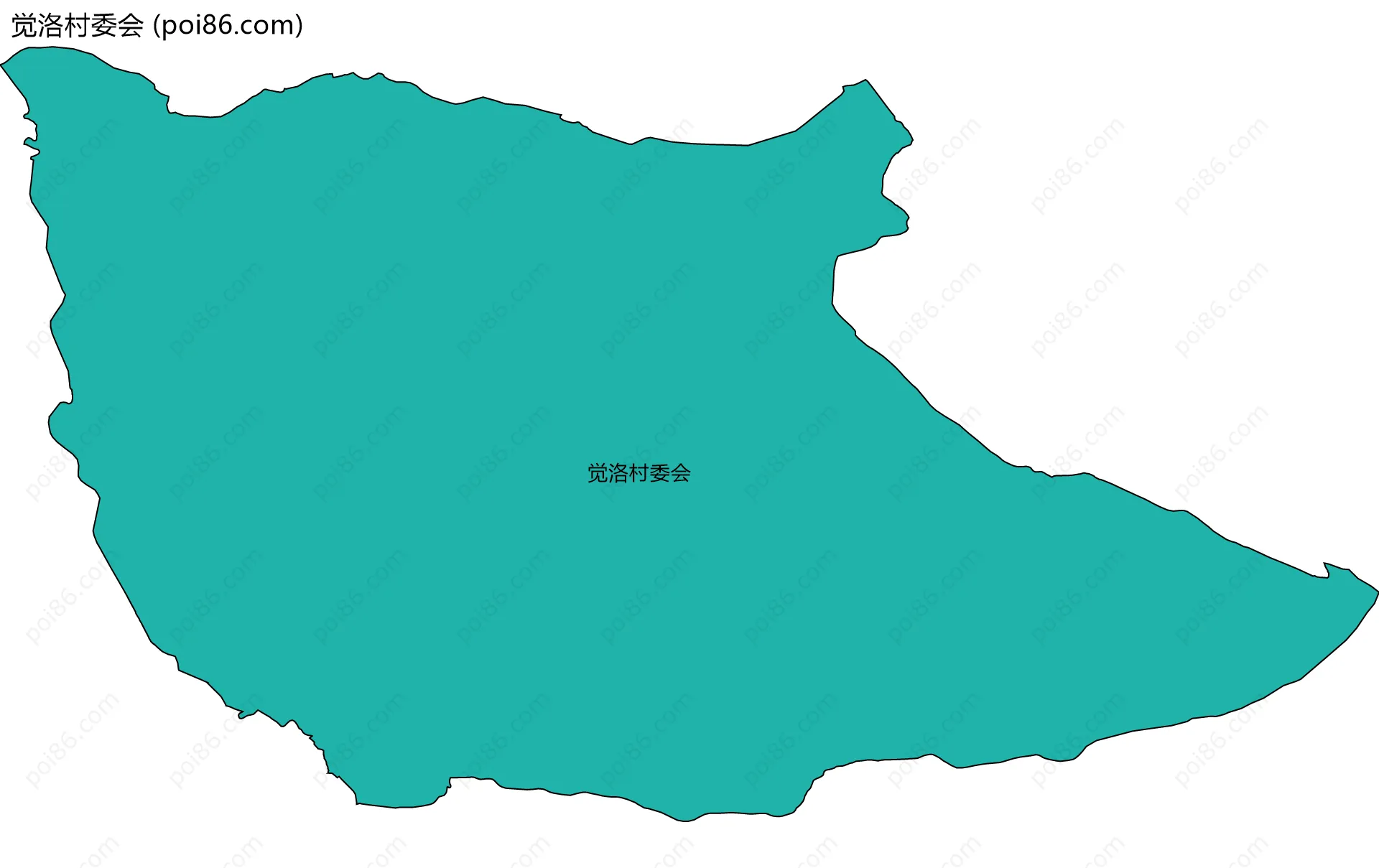 觉洛村委会边界地图