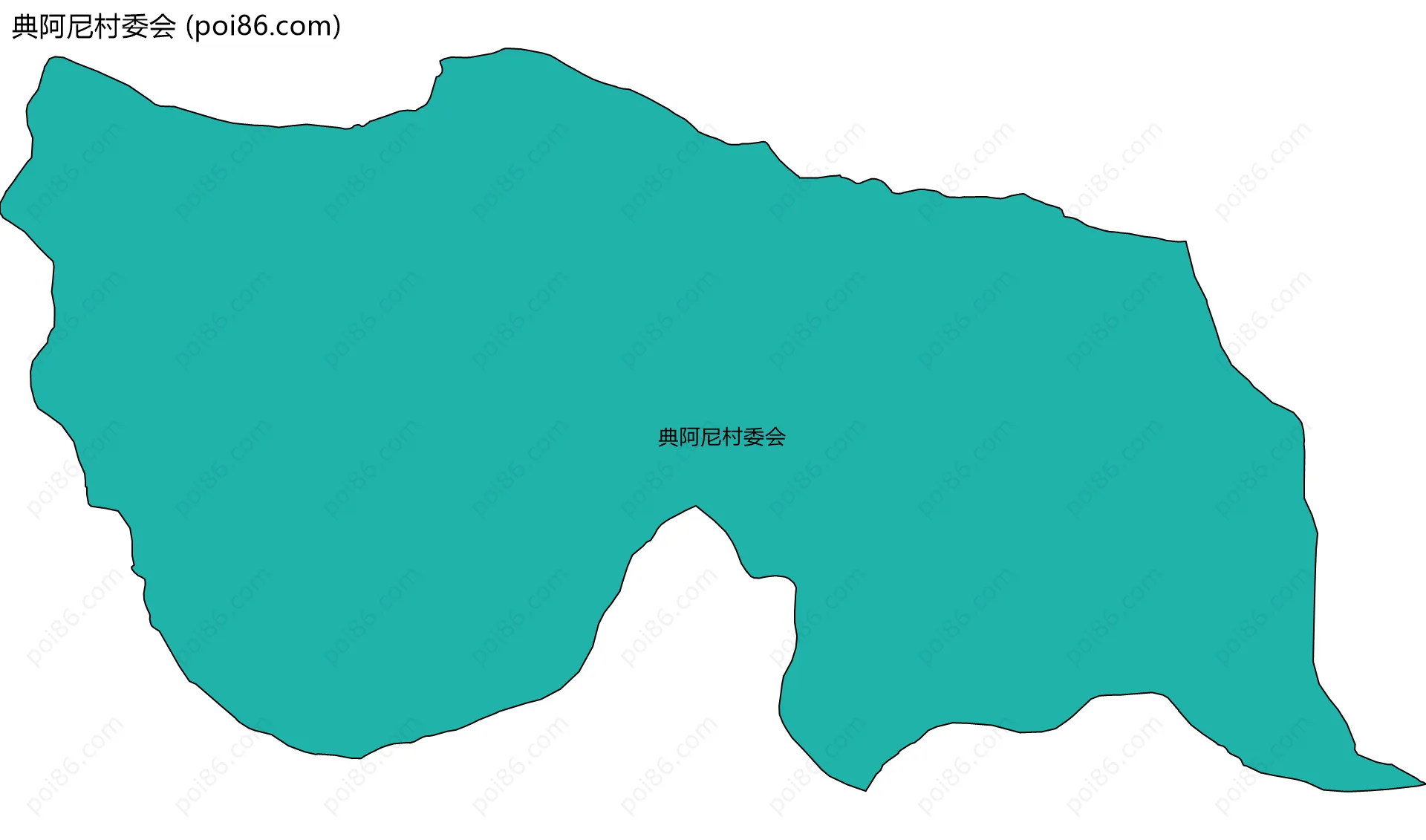 典阿尼村委会边界地图