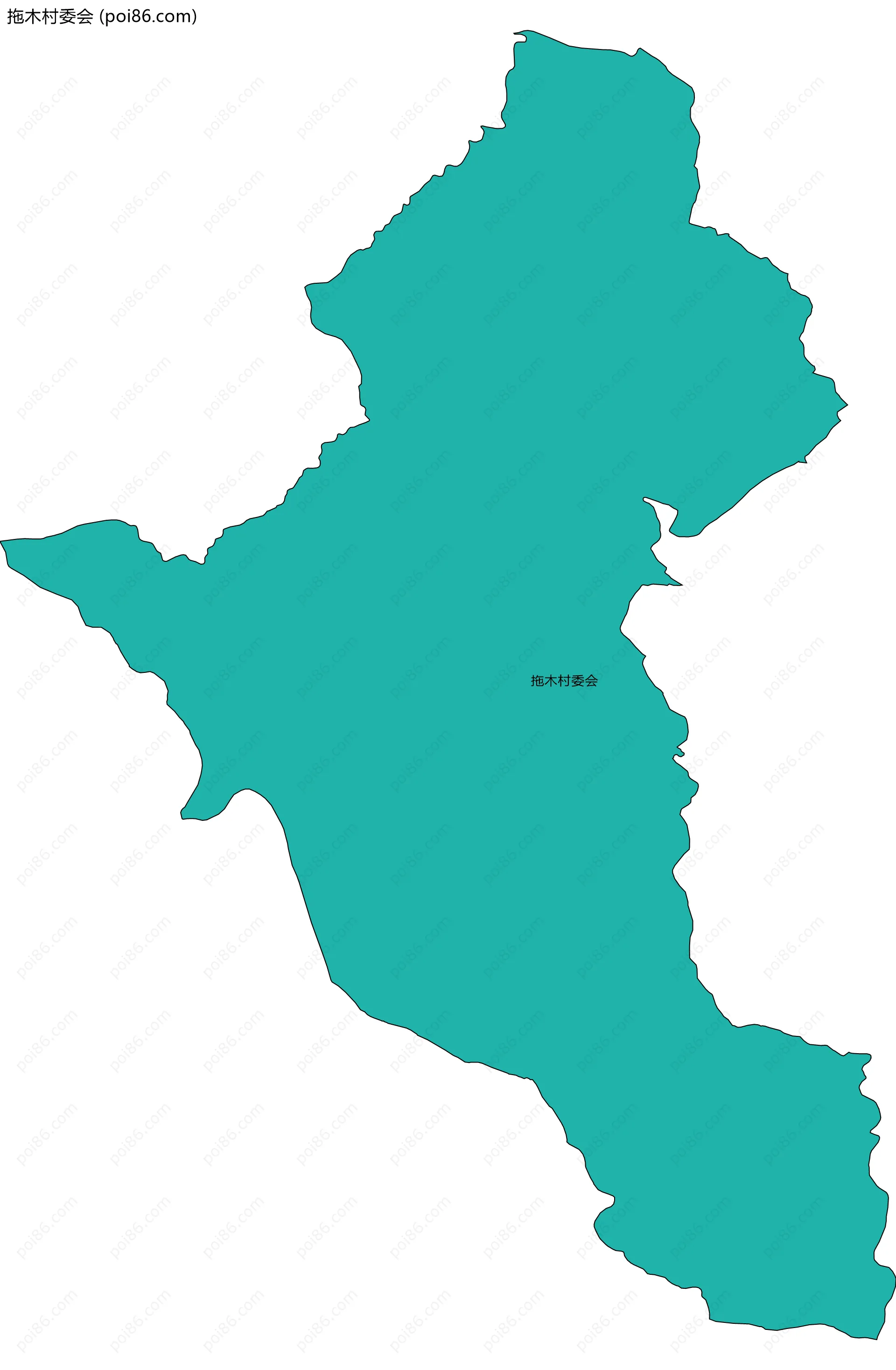 拖木村委会边界地图