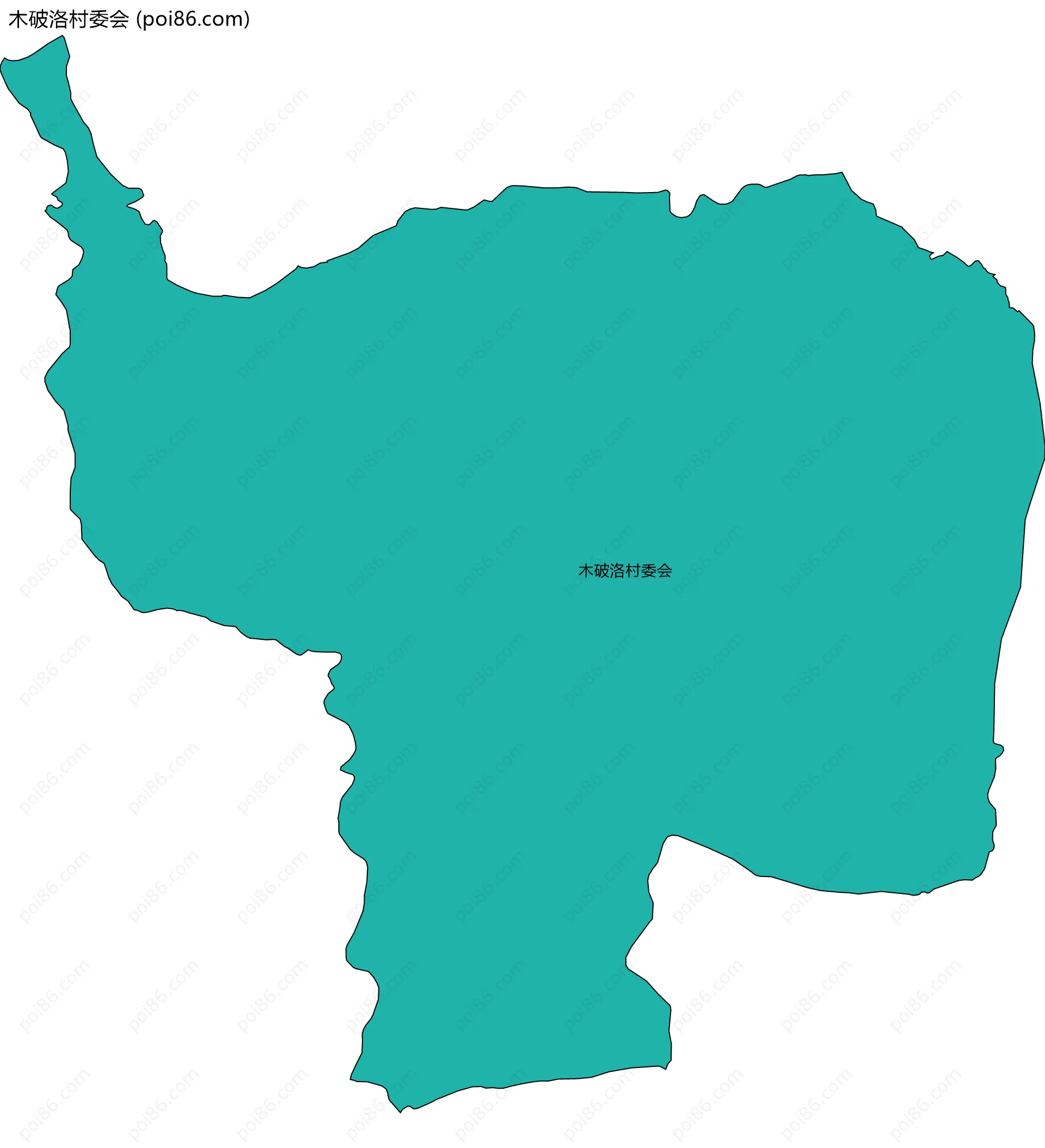 木破洛村委会边界地图