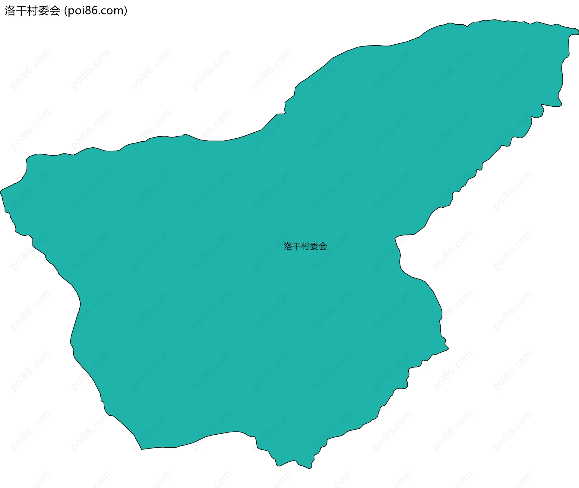 洛干村委会边界地图