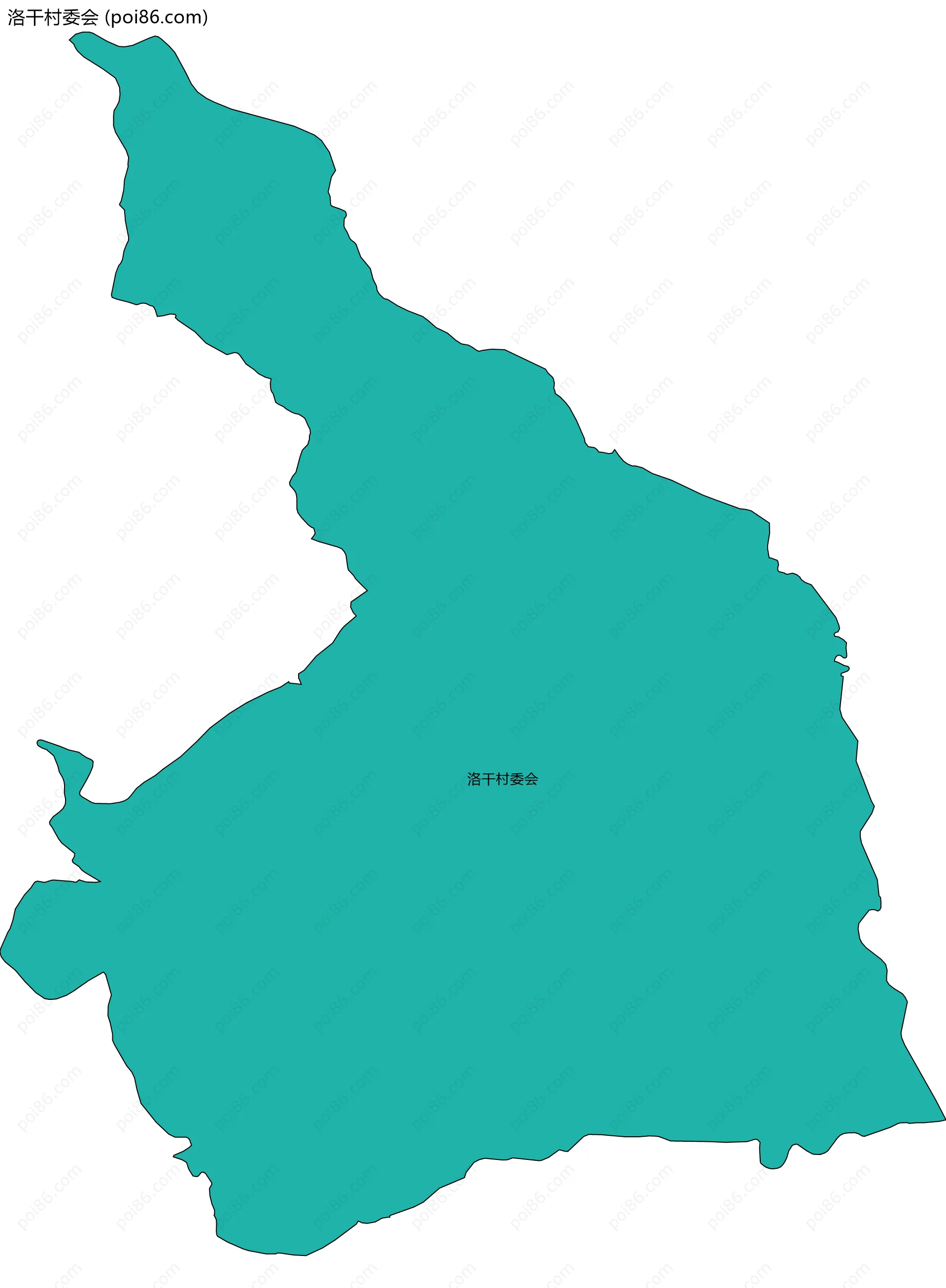 洛干村委会边界地图