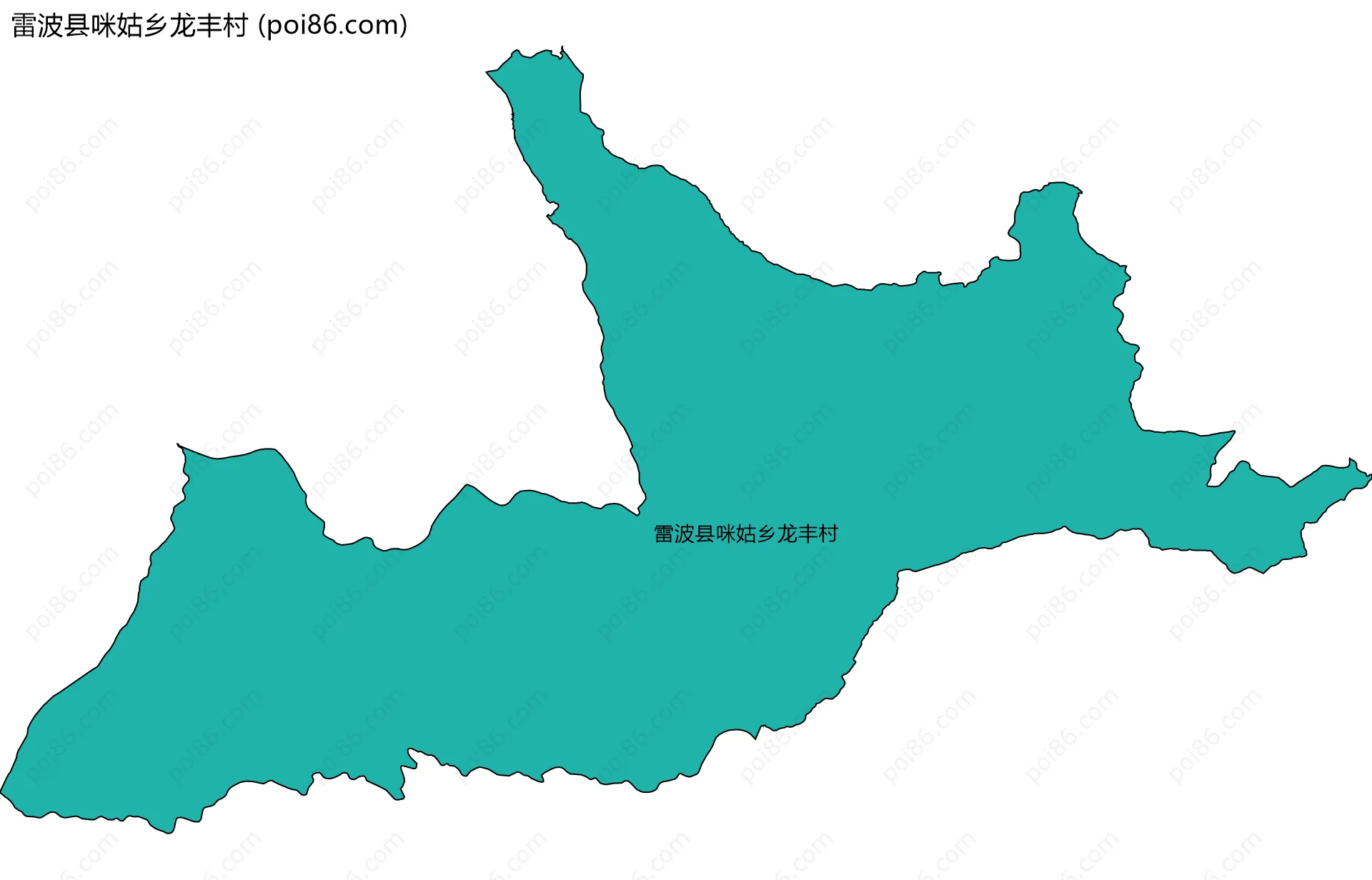 雷波县咪姑乡龙丰村边界地图