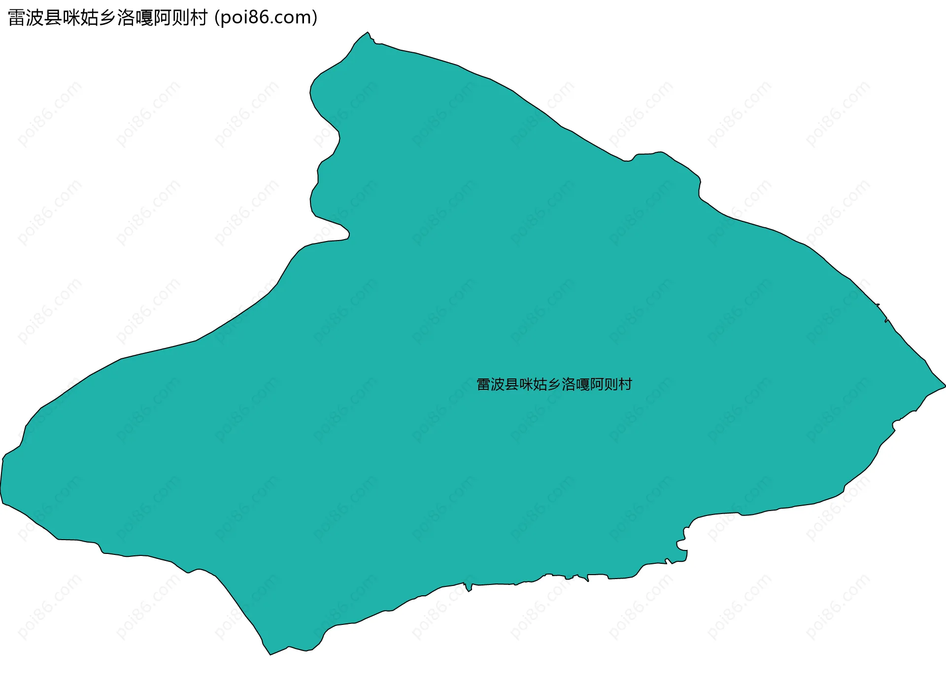 雷波县咪姑乡洛嘎阿则村边界地图