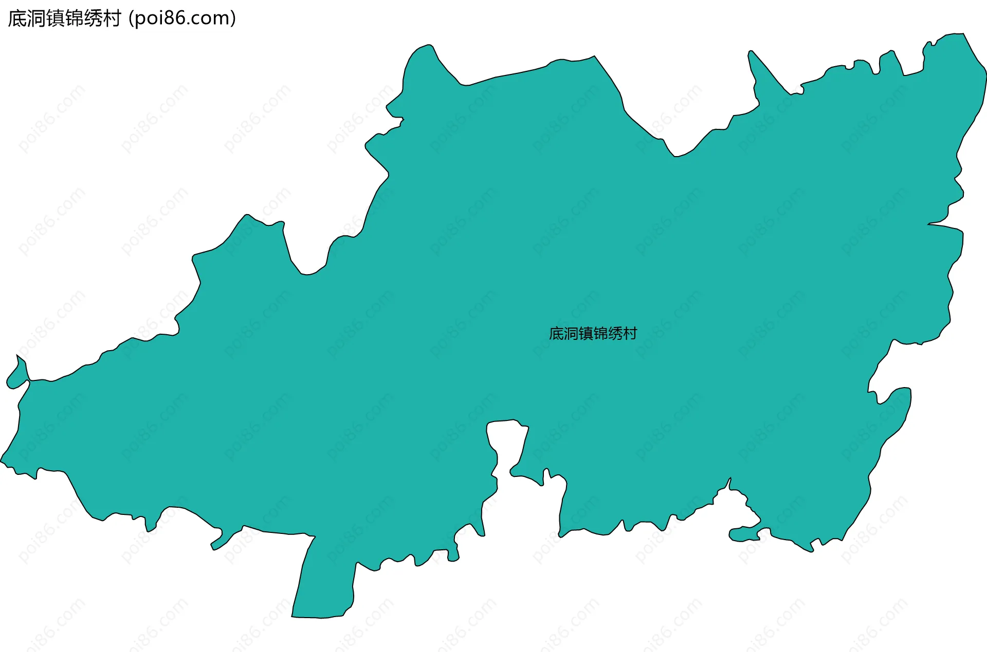 底洞镇锦绣村边界地图