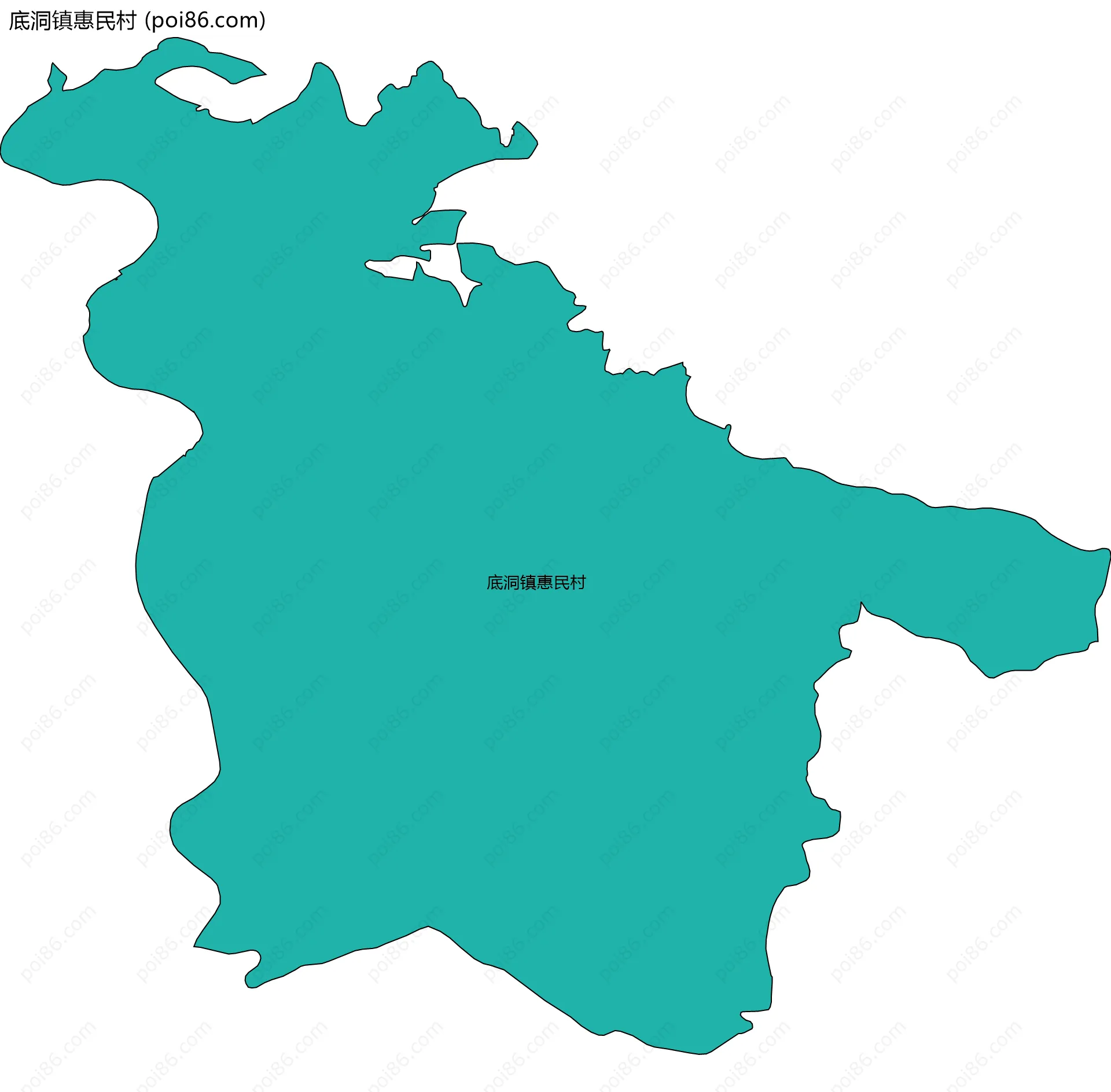 底洞镇惠民村边界地图